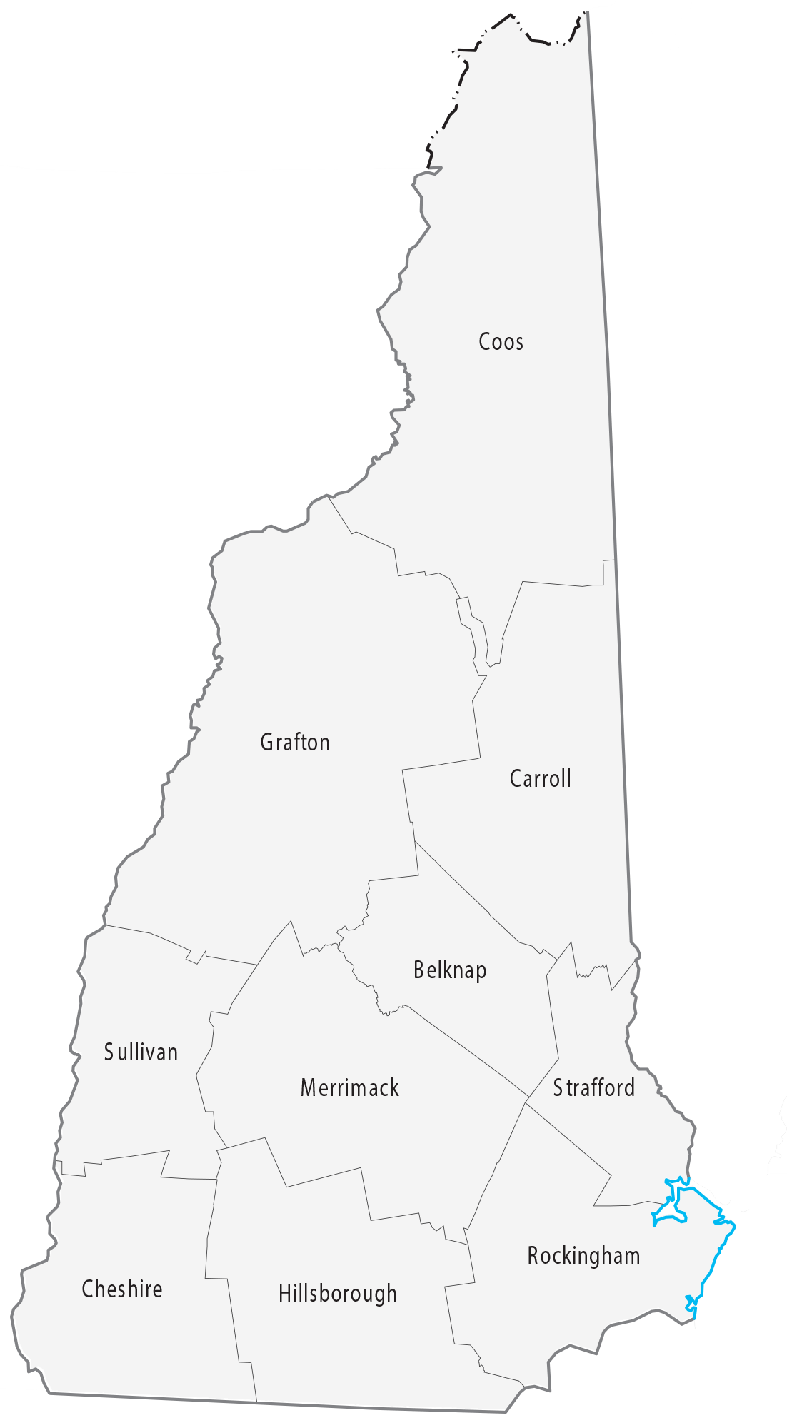new hampshire county map
