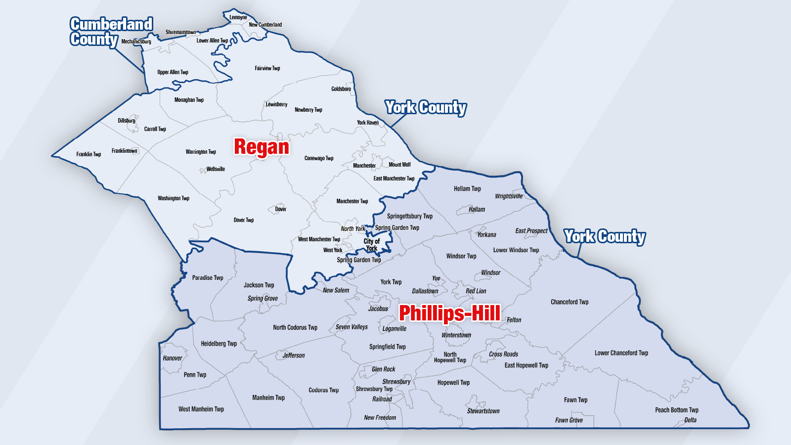 New Maps York County To Be Represented By Phillips Hill Regan In Senate Of Pennsylvania Senator Phillips Hill