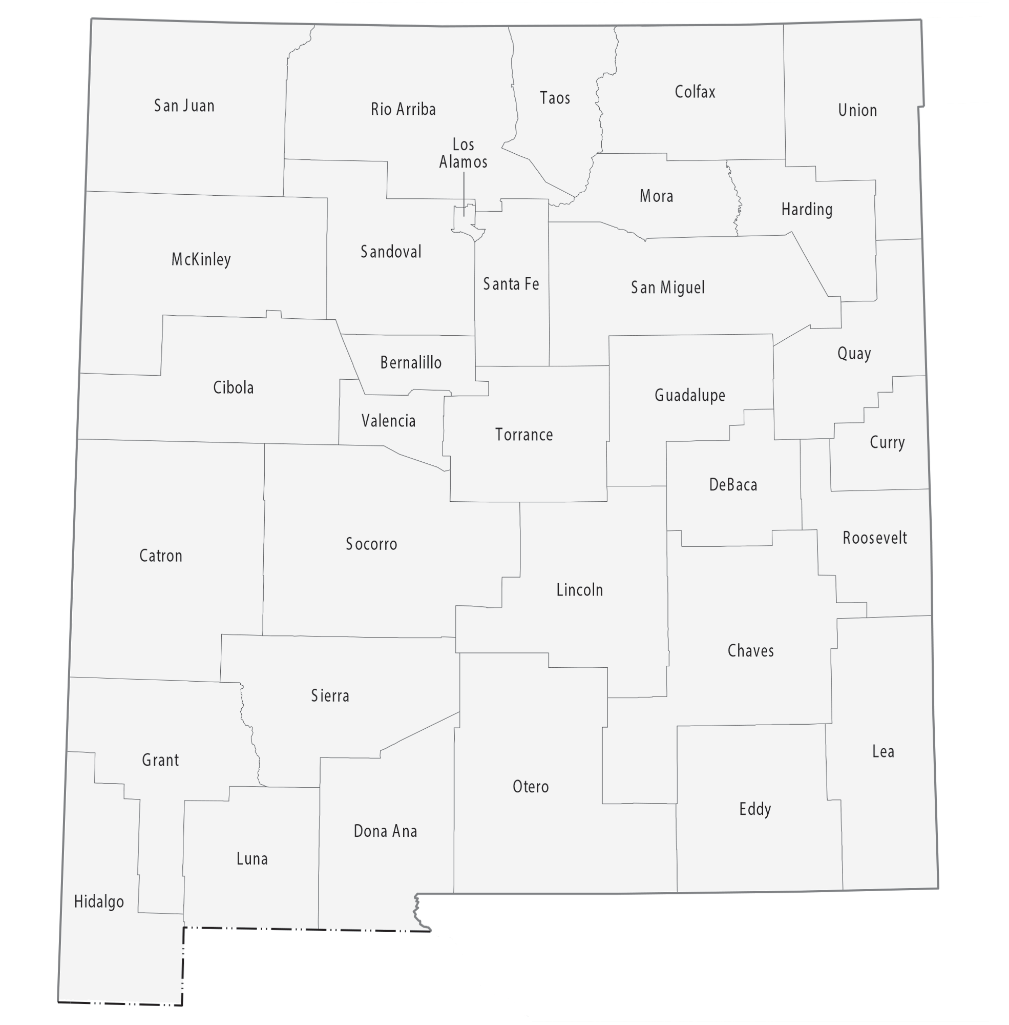 New Mexico County Map GIS Geography