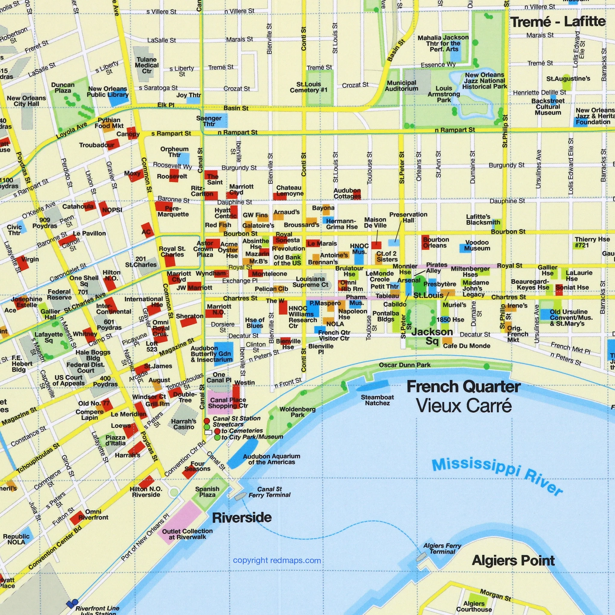 NEW ORLEANS City Center Foldout Travel Map RED MAPS Red Maps NEW ORLEANS City Center Foldout Travel Map RED MAPS Red Maps