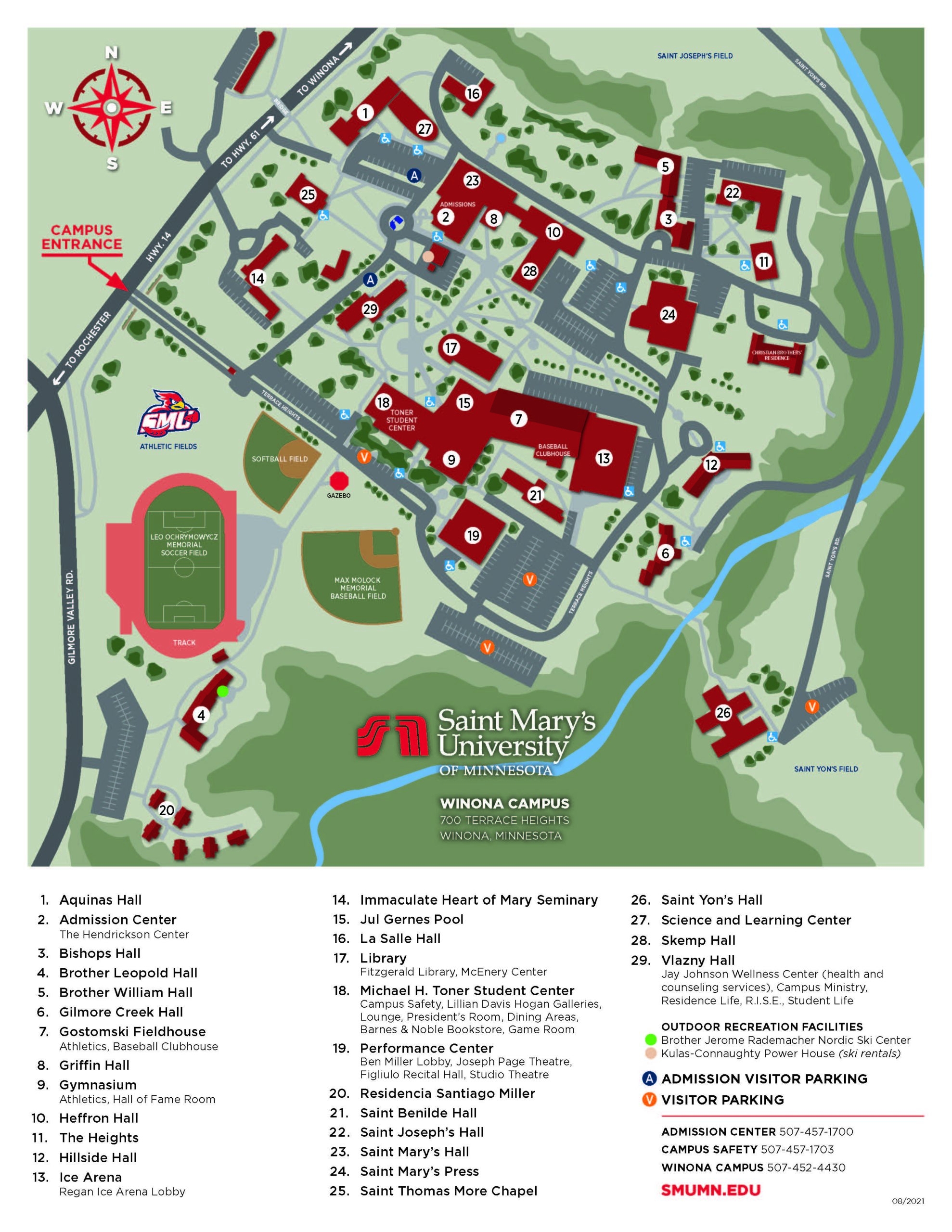 winona state university campus map