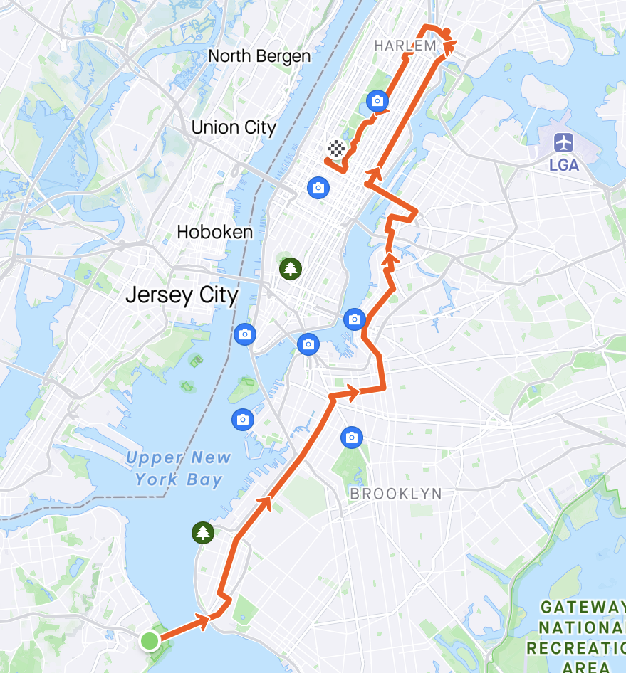 ny city marathon course map