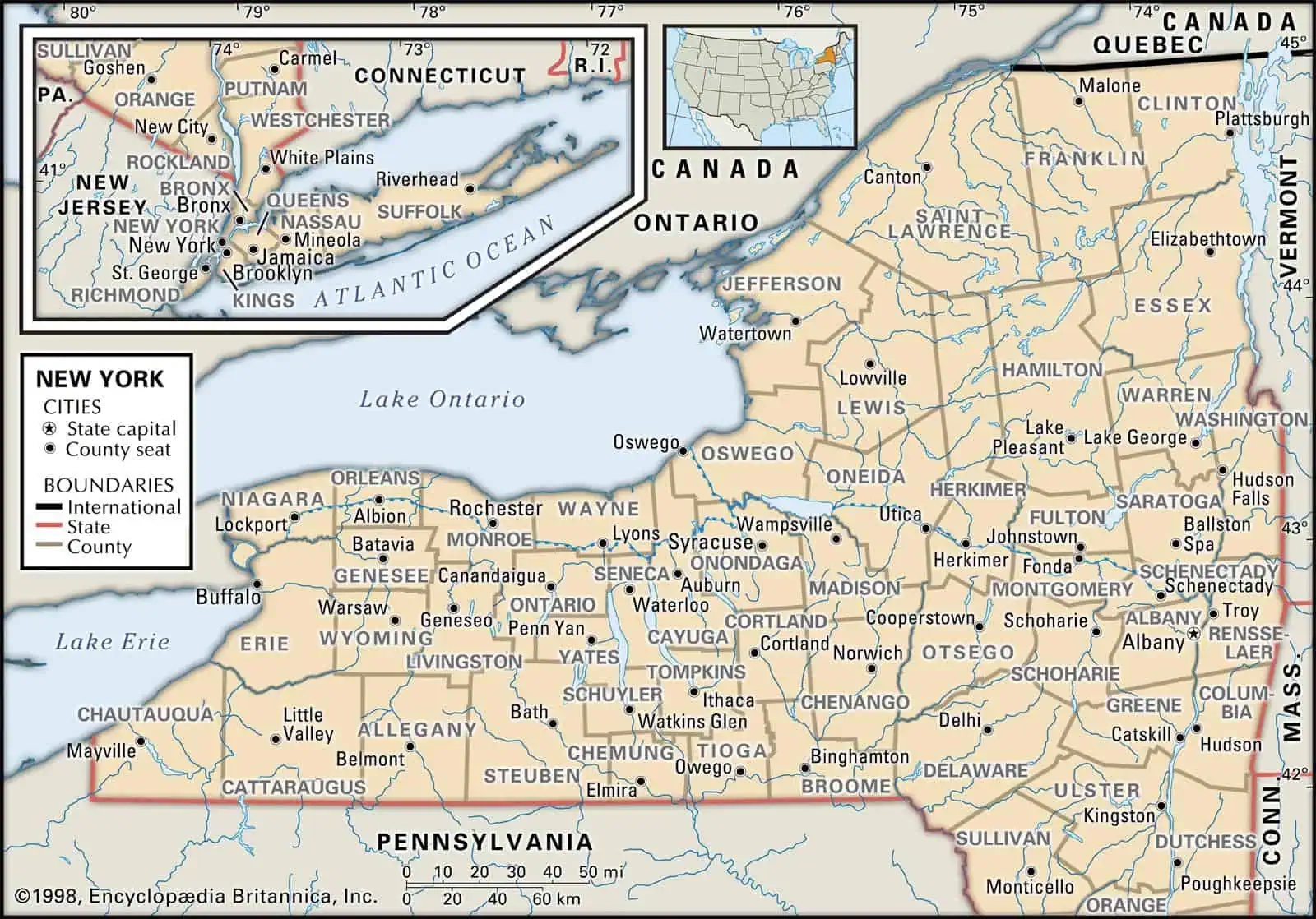New York County Maps Interactive History Complete List