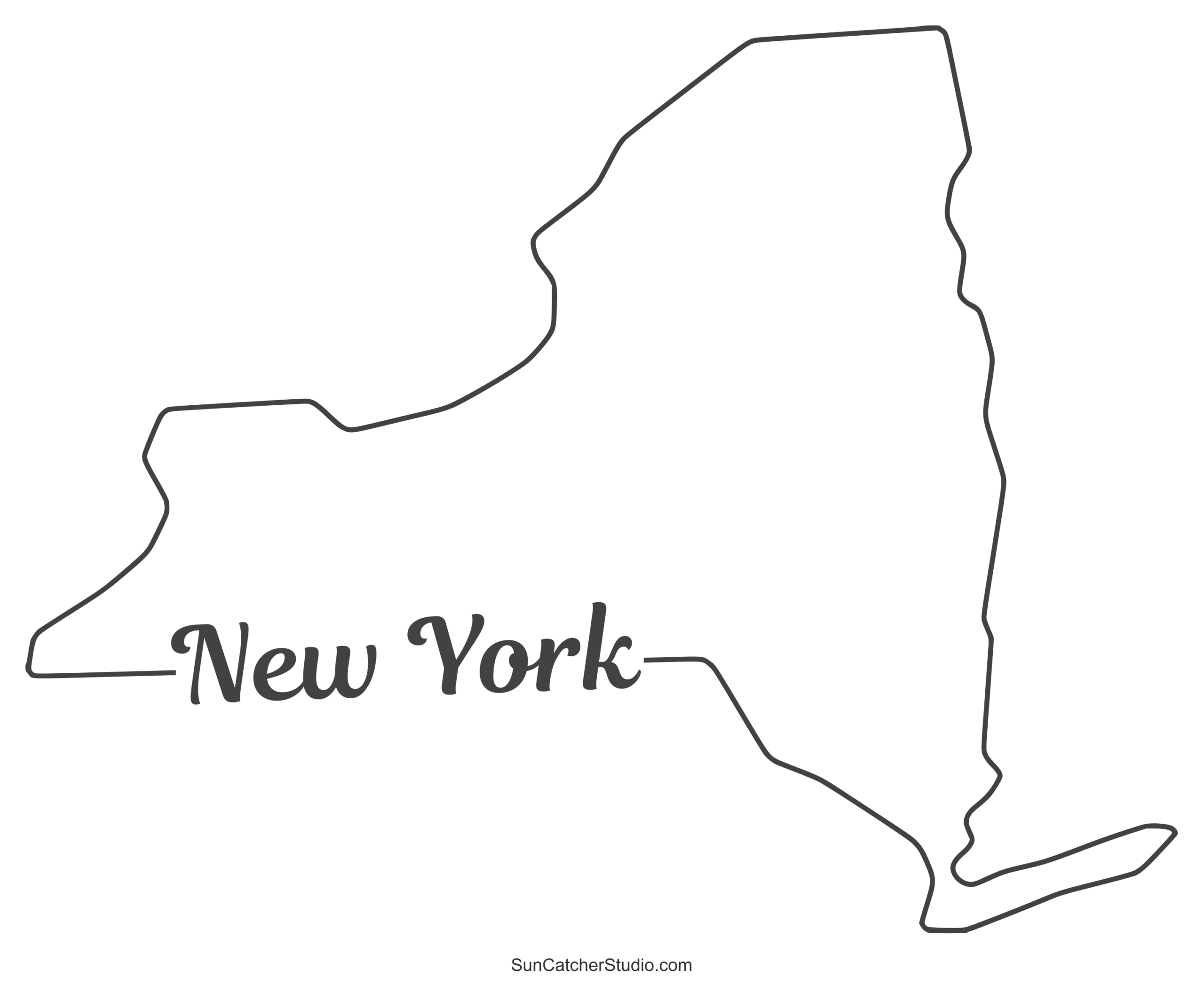 free printable map of new york state