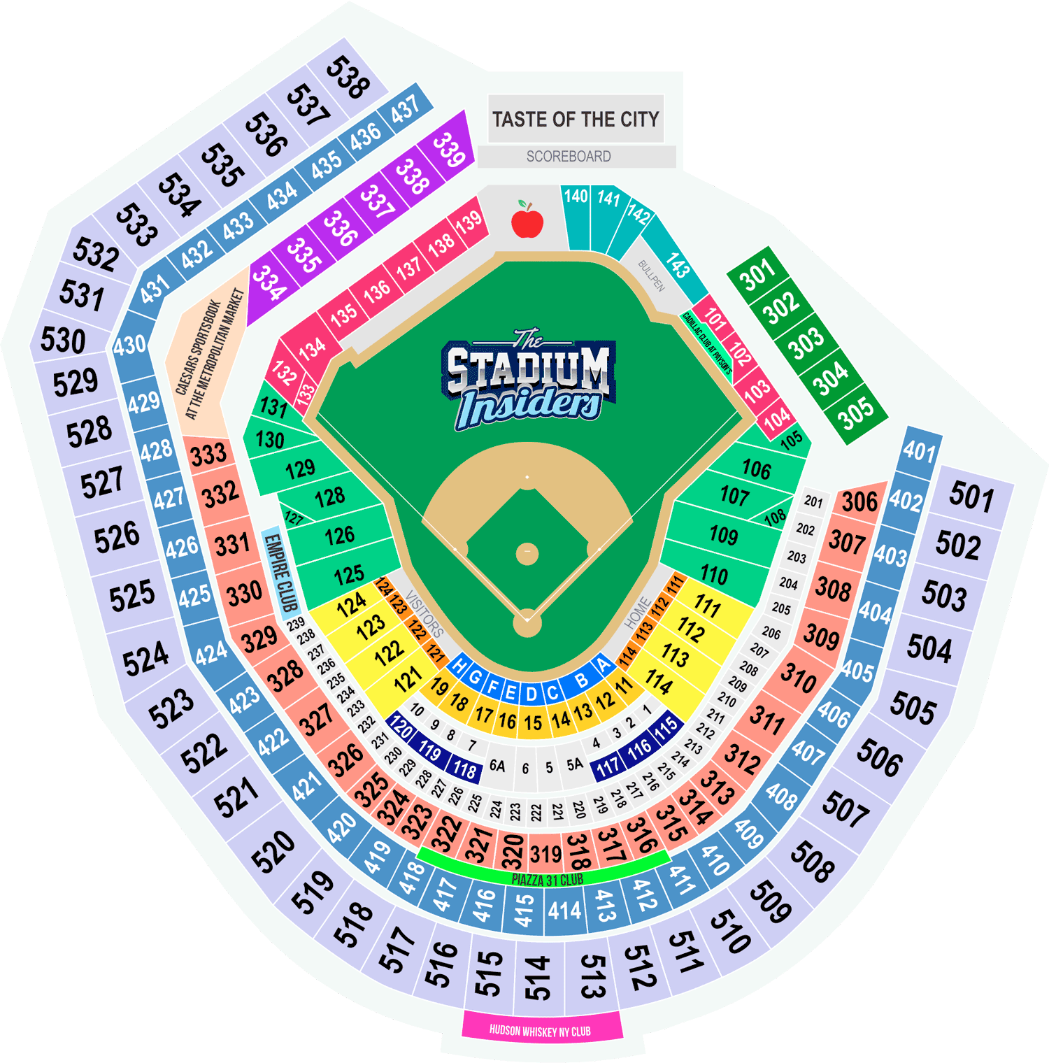 New York Mets Citi Field Seating Chart The Stadium Insiders New York Mets Citi Field Seating Chart The Stadium Insiders