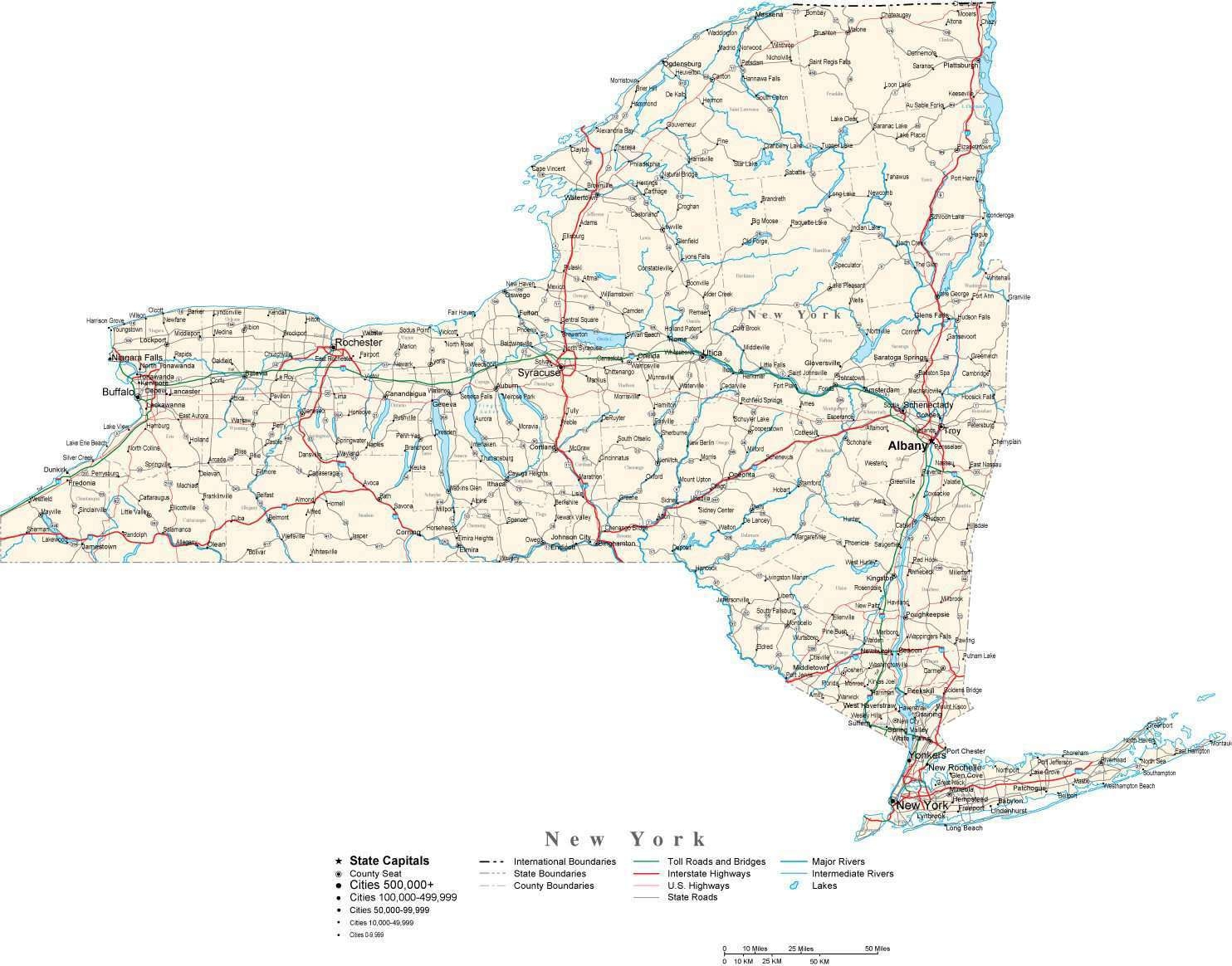 New York State Map In Fit Together Style To Match Other States New York State Map In Fit Together Style To Match Other States