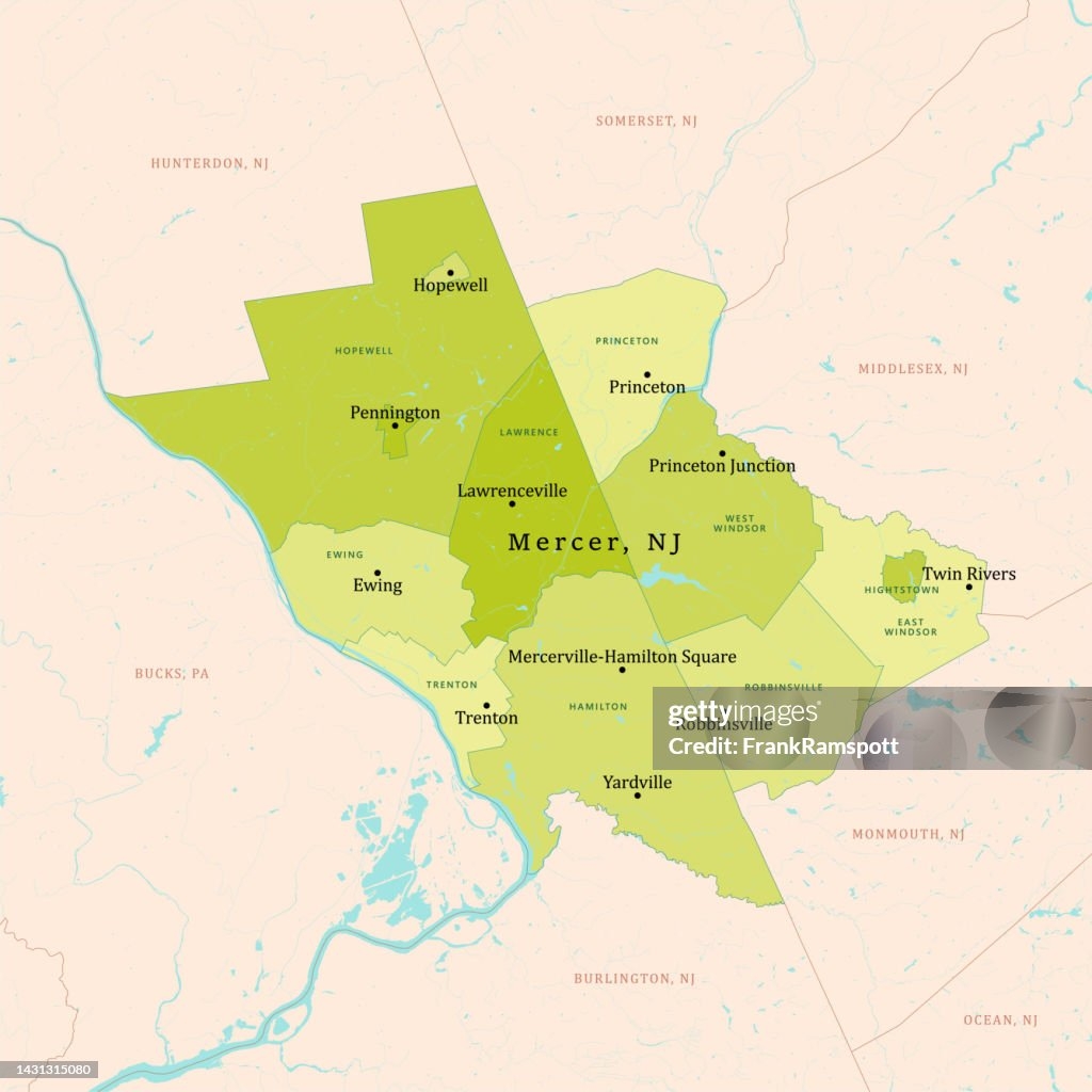 map mercer county nj