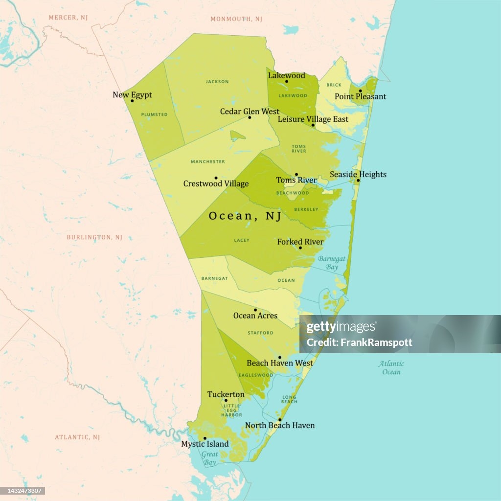 Nj Ocean County Vector Map Green High Res Vector Graphic Getty Images Nj Ocean County Vector Map Green High Res Vector Graphic Getty Images