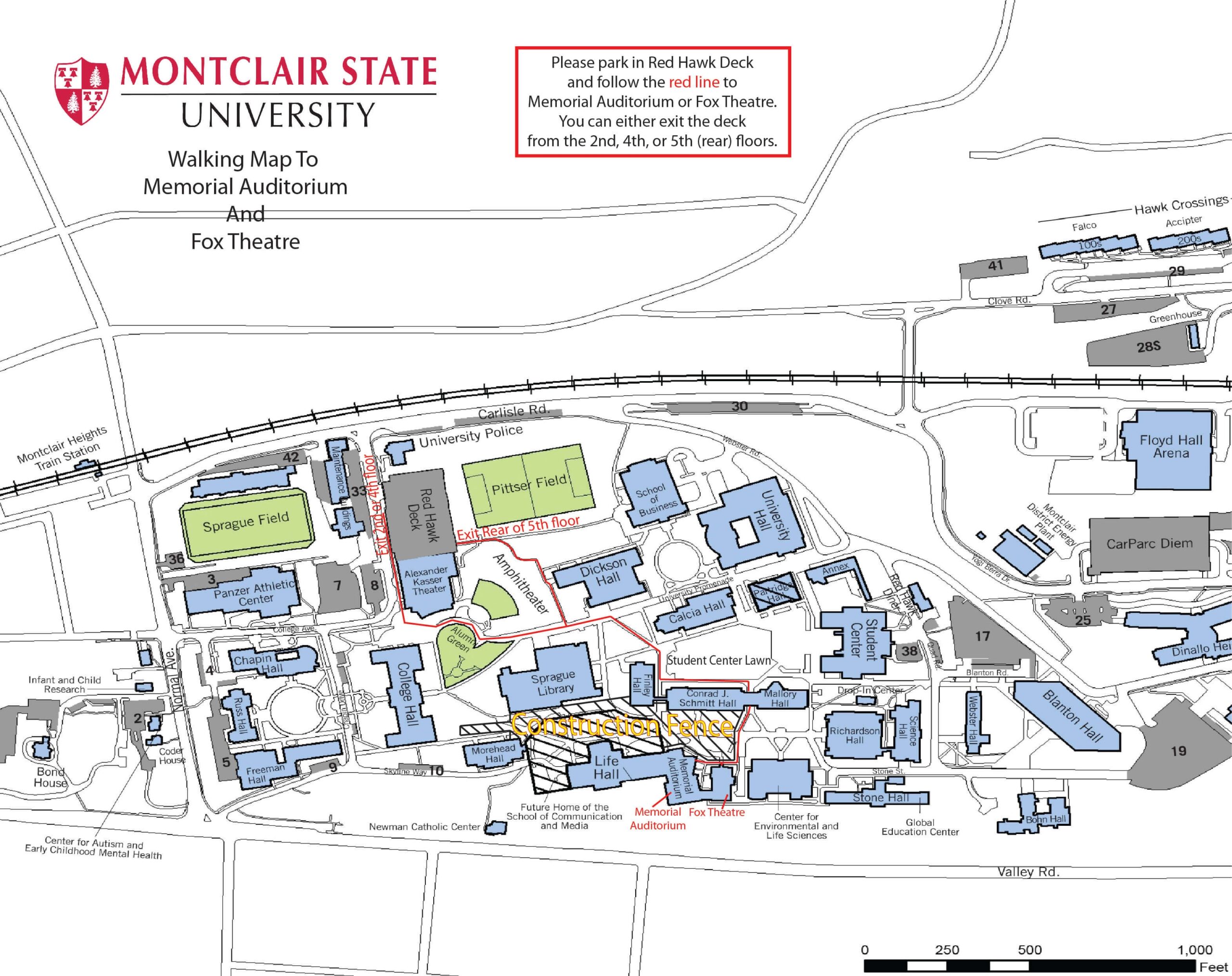 montclair campus map montclair campus map