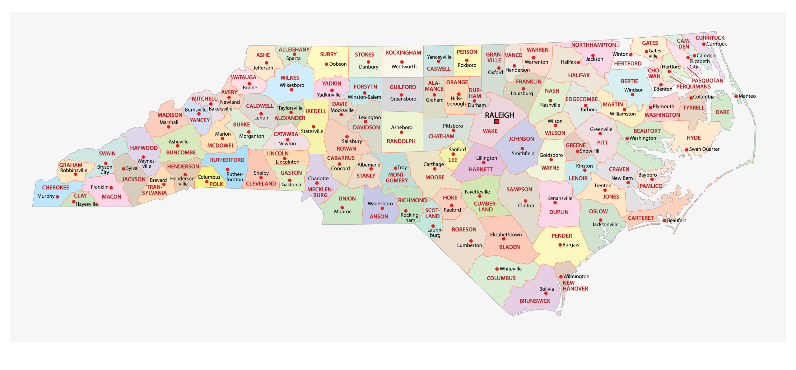 North Carolina Maps Facts World Atlas