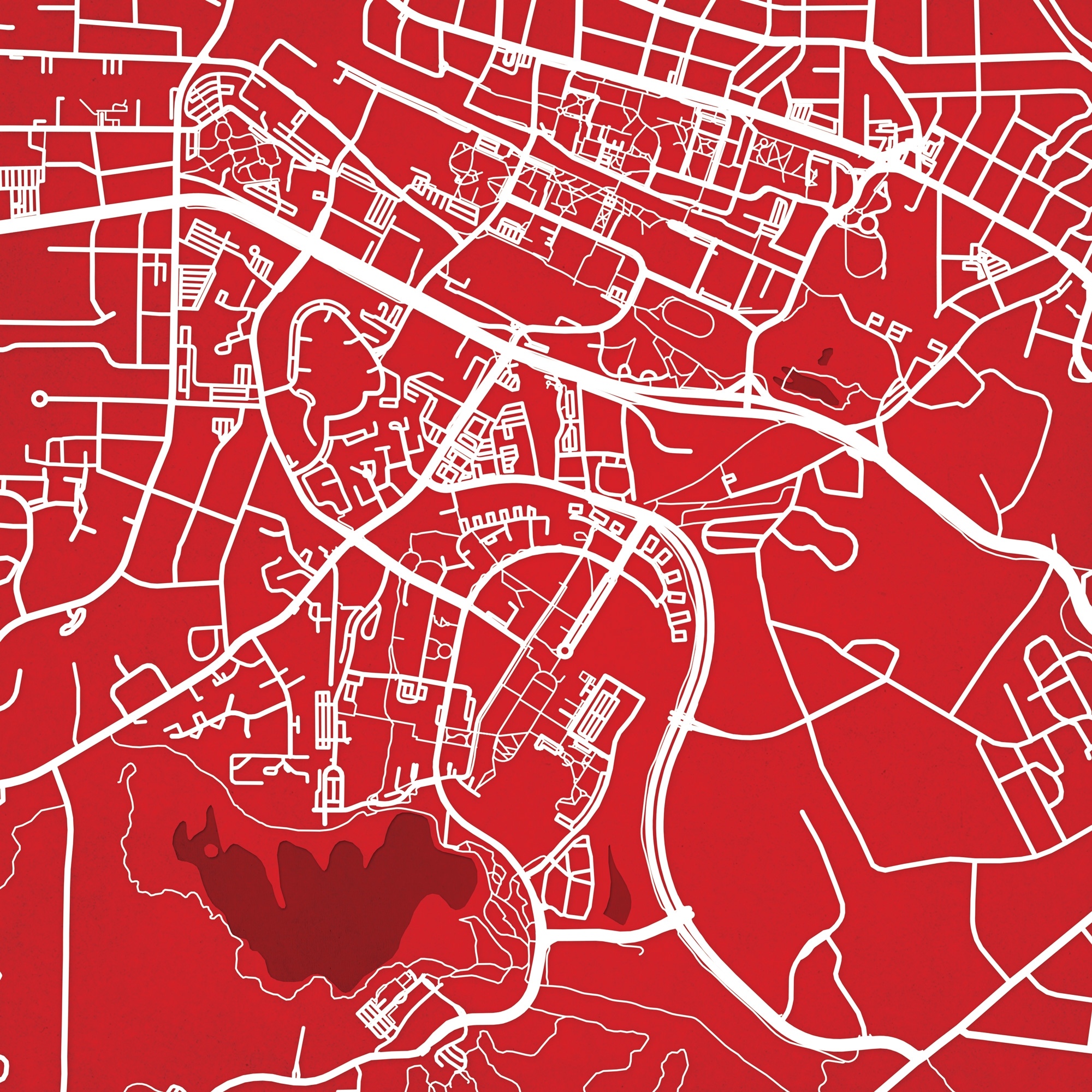 North Carolina State University Campus Map Art City Prints