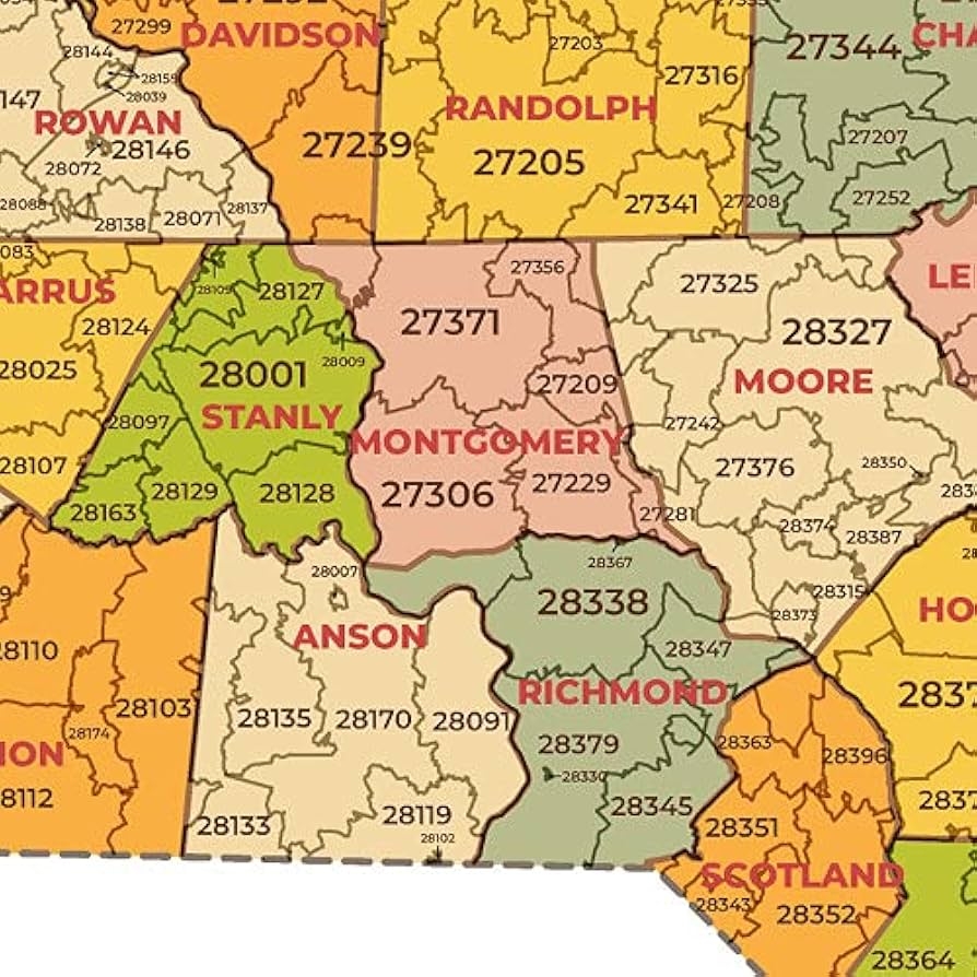 North Carolina ZIP Code Map With Counties Standard 36 X 17 5 Paper Amazon co uk Stationery Office Supplies North Carolina ZIP Code Map With Counties Standard 36 X 17 5 Paper Amazon co uk Stationery Office Supplies