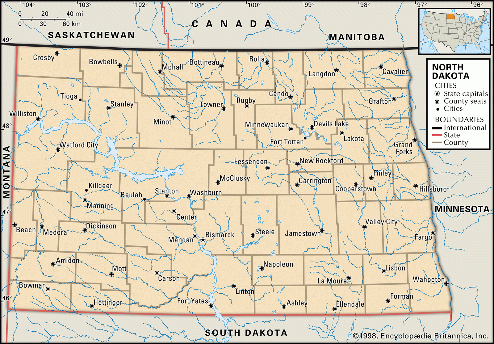 North Dakota Geography History Capital Map Population Facts Britannica