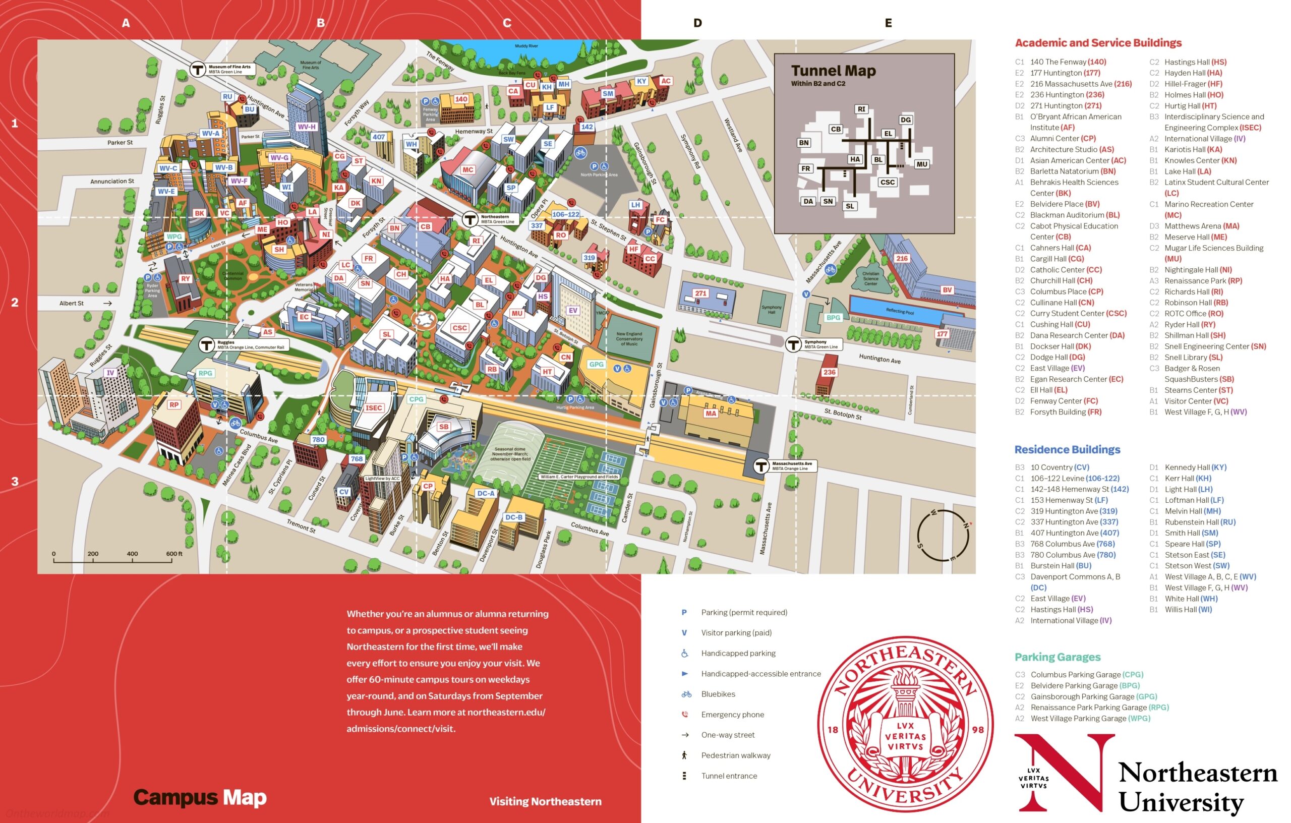 Northeastern University Campus Map Boston Massachusetts Ontheworldmap Northeastern University Campus Map Boston Massachusetts Ontheworldmap