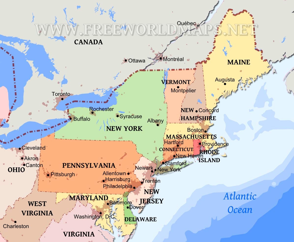 Northeastern US Maps Northeastern US Maps