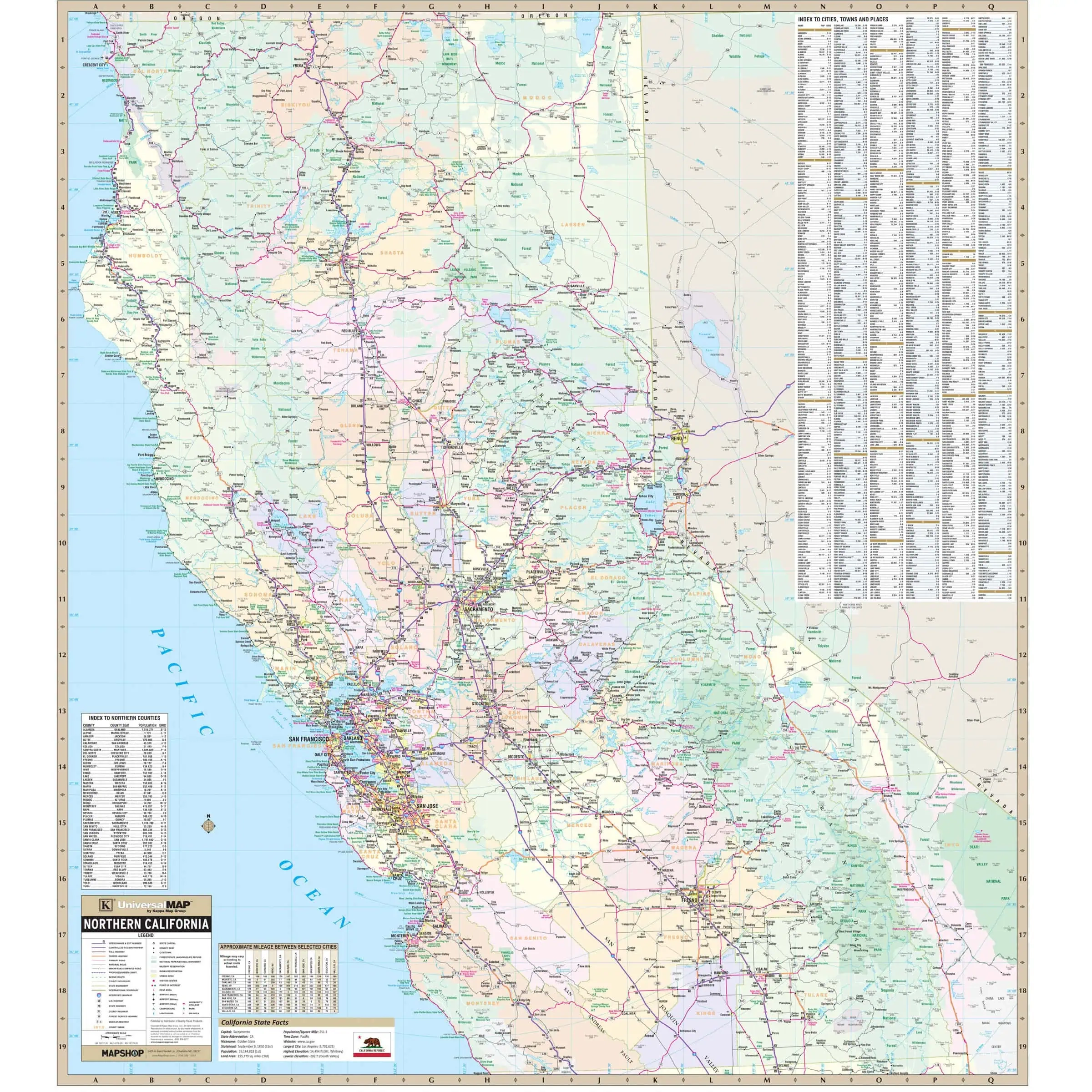 map of northern california cities map of northern california cities
