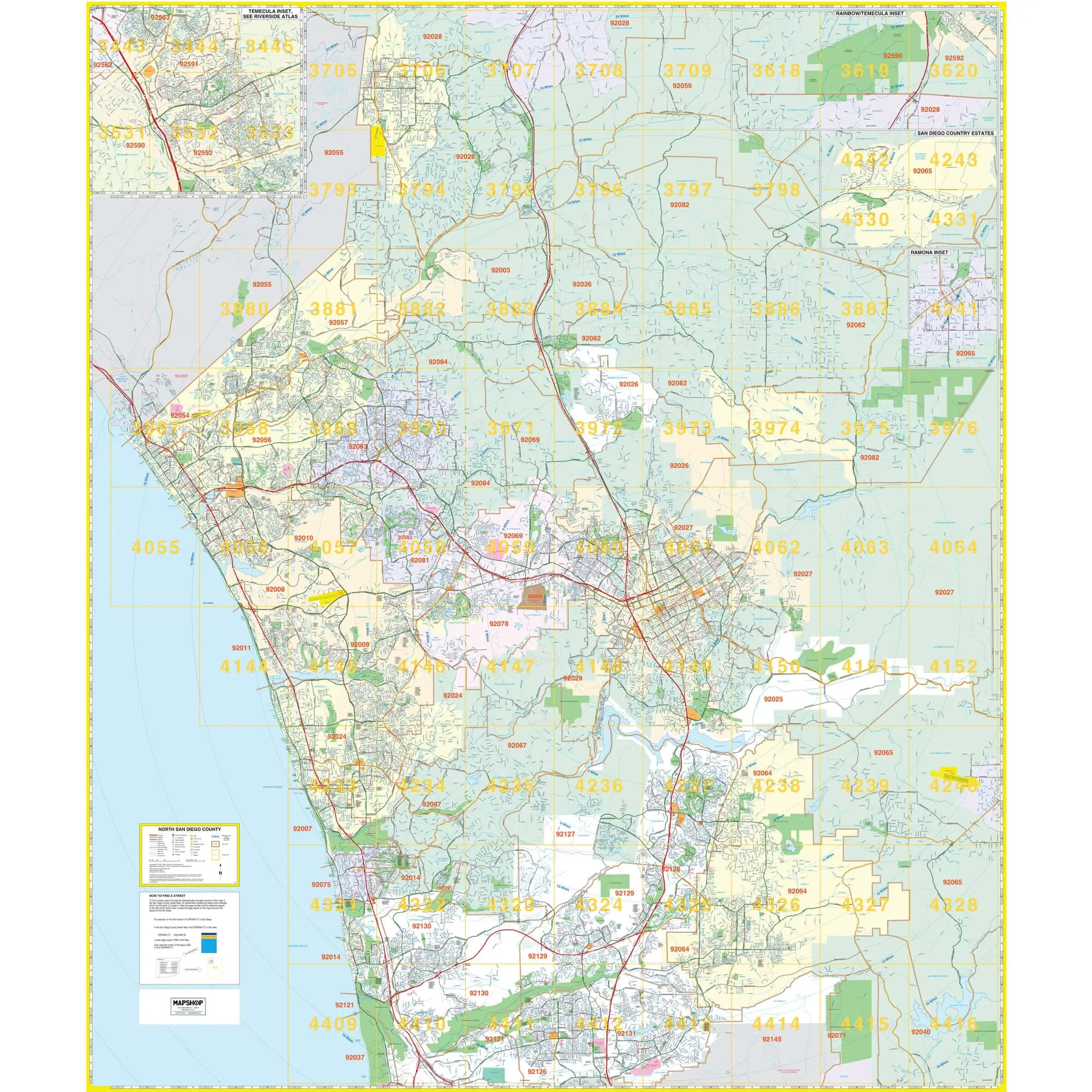 north county san diego map