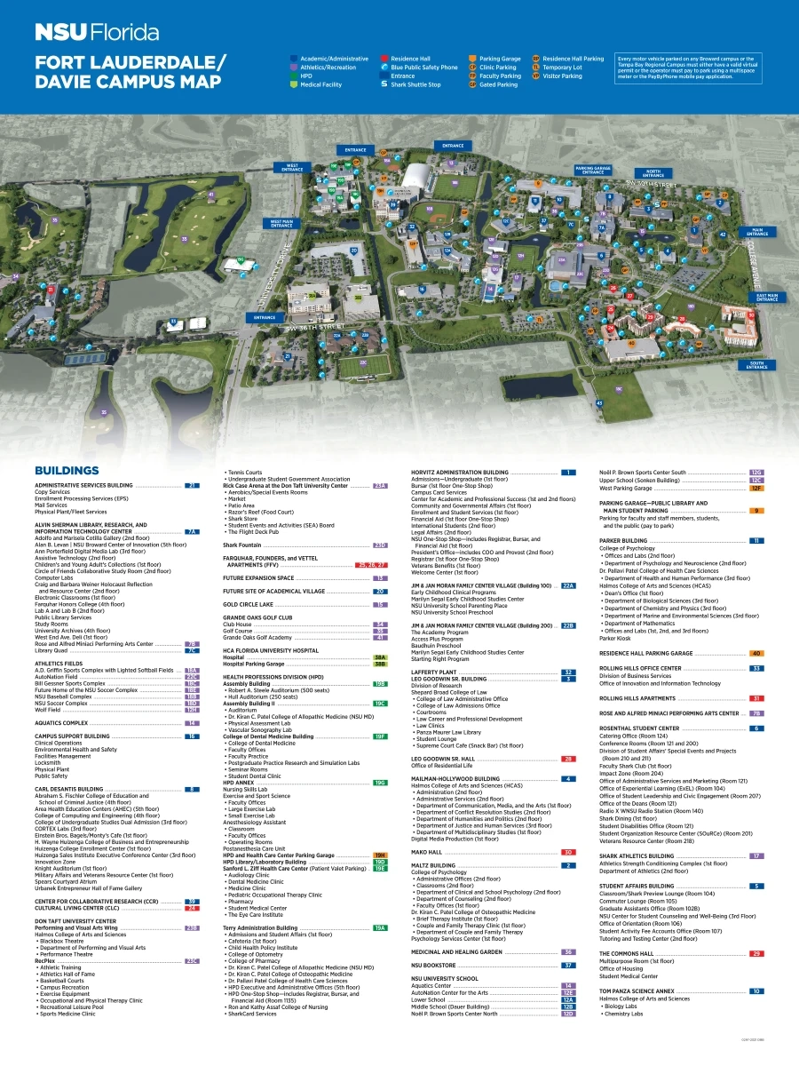 nova southeastern university campus map