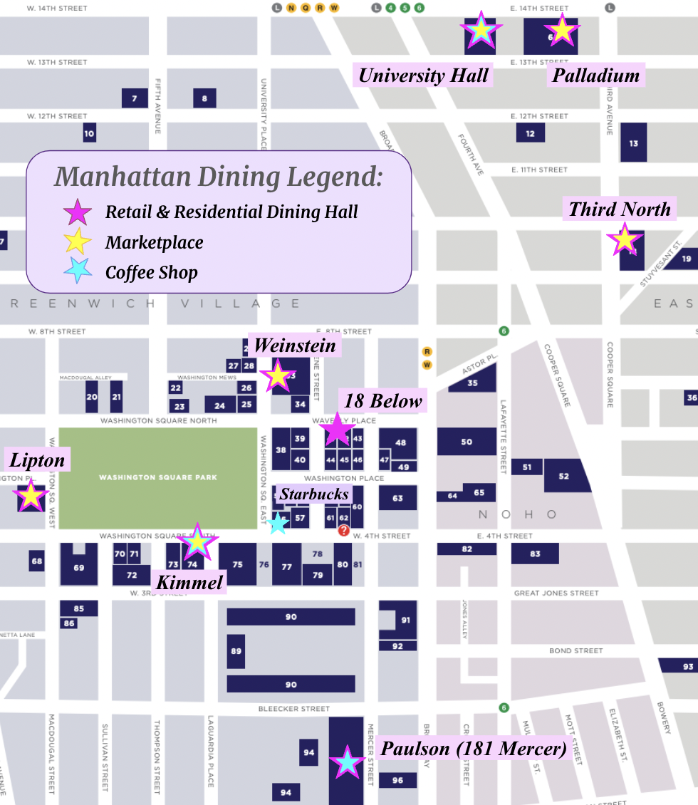 NYU Eats Cheat Sheet A Dining Hall Breakdown MEET NYU
