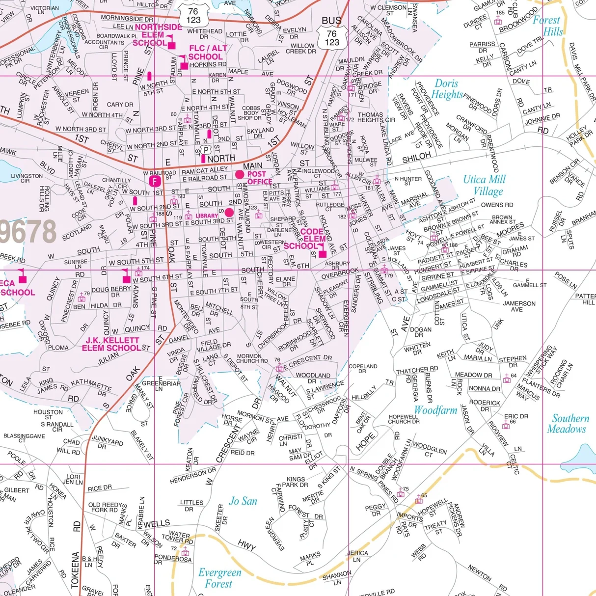 Oconee SC Wall Map Shop City County Maps Ultimate Globes