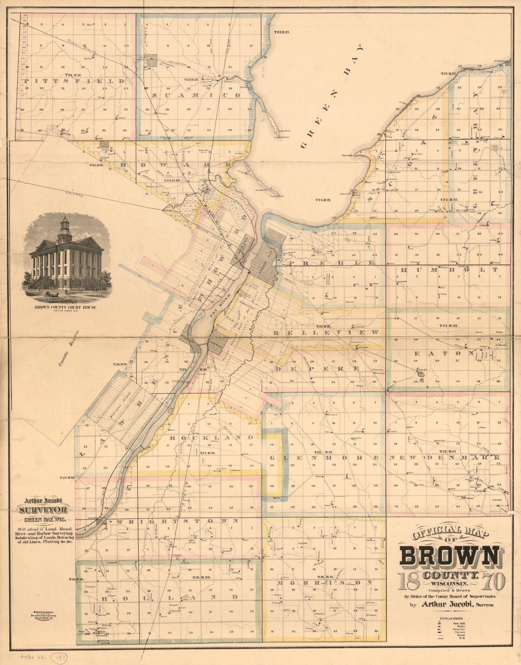 Official Map Of Brown County Wisconsin Library Of Congress Official Map Of Brown County Wisconsin Library Of Congress