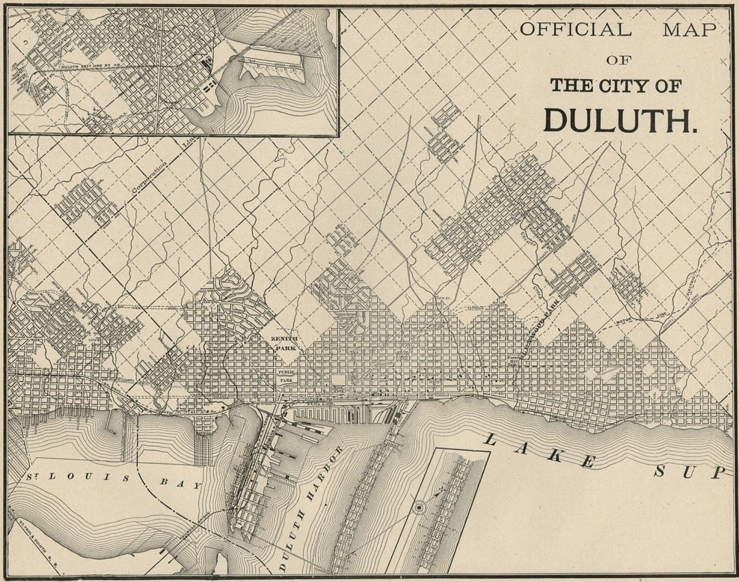 Official Map Of The City Of Duluth 1887 Perfect Duluth Day