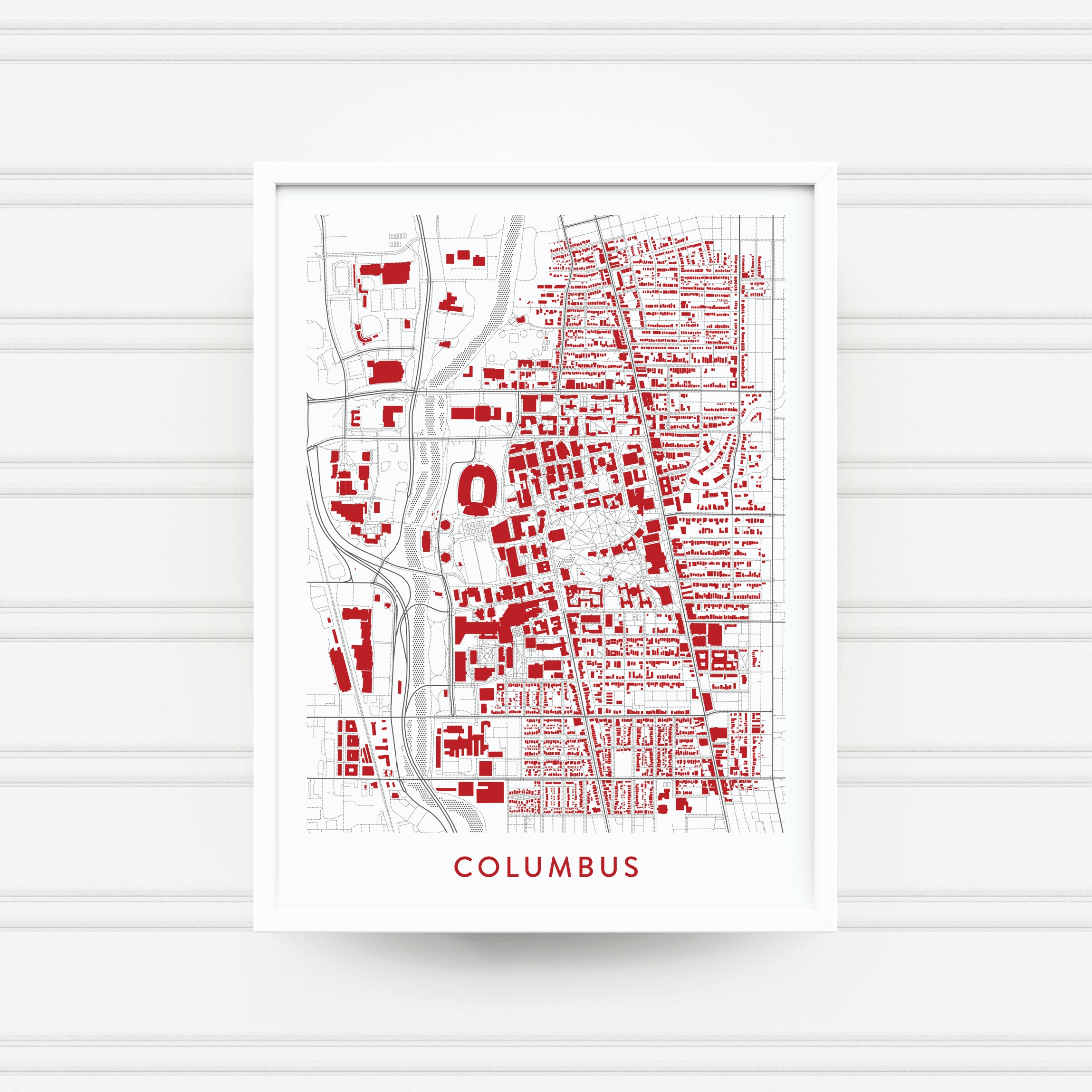 Ohio State University Campus Map Etsy Ohio State University Campus Map Etsy