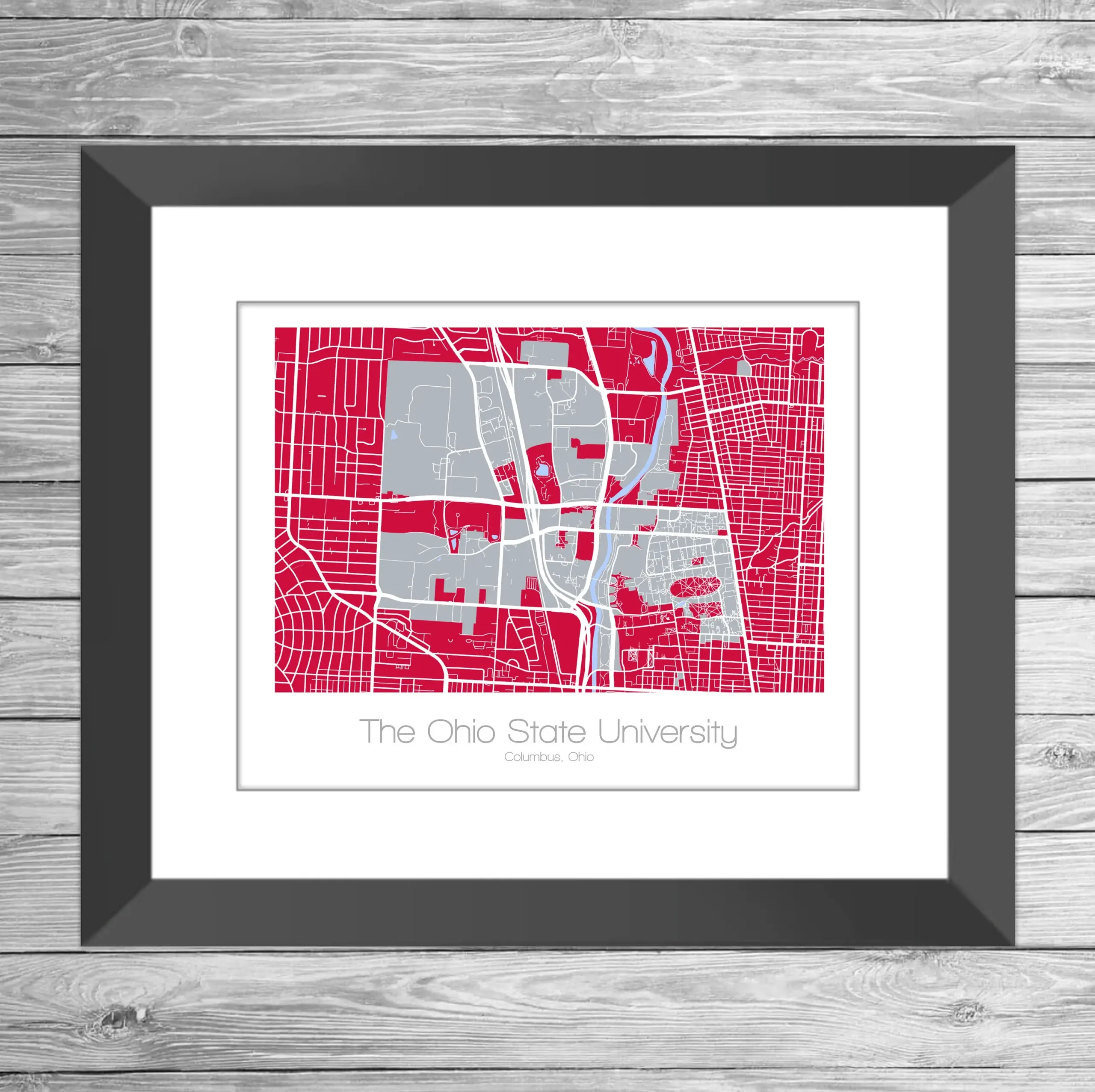 Ohio State University Print Map Etsy Ohio State University Print Map Etsy