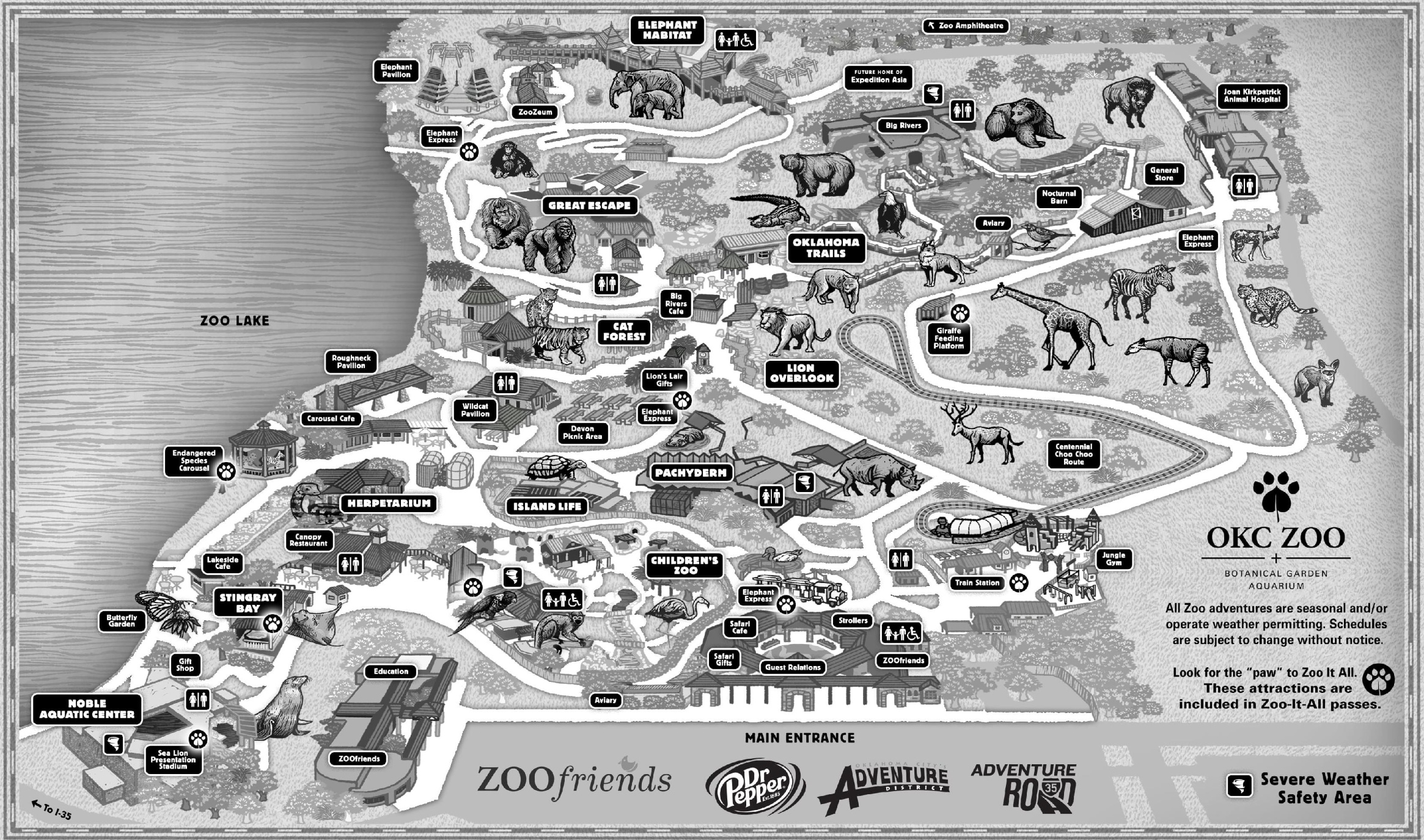 Oklahoma City Zoo Map Ontheworldmap