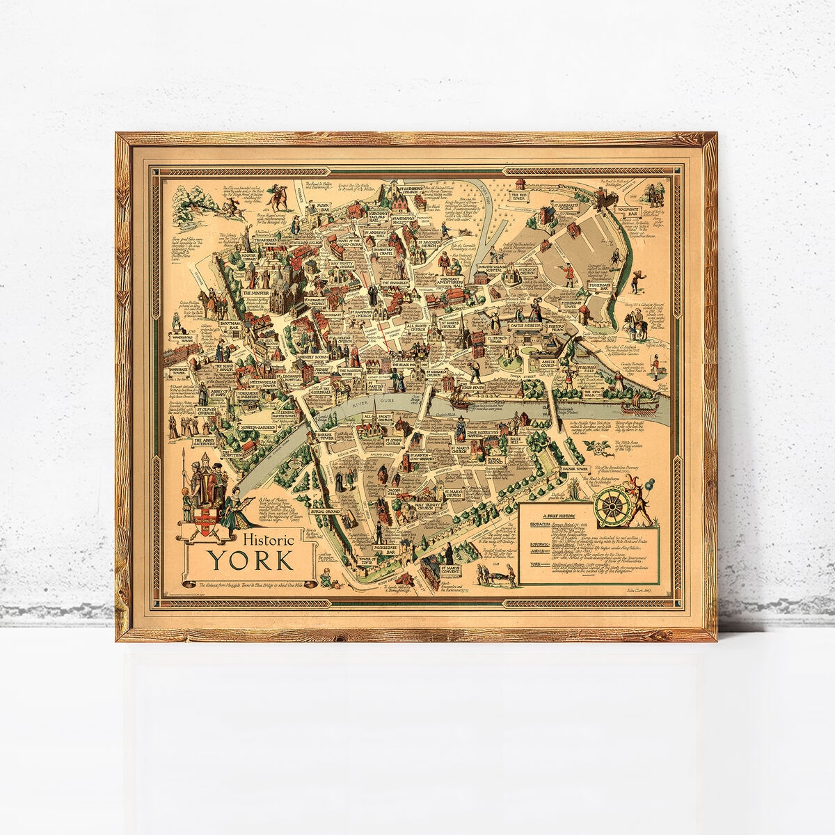Old Map Of York City History Map Vintage Map Wall Map Print VINTAGE MAPS AND PRINTS