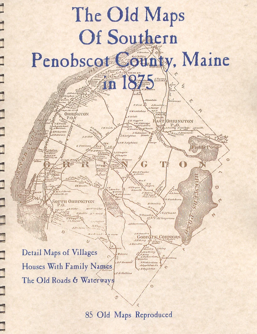 Old Maps Of Southern Penobscot County In 1875 Maine Historical Society Museum Store