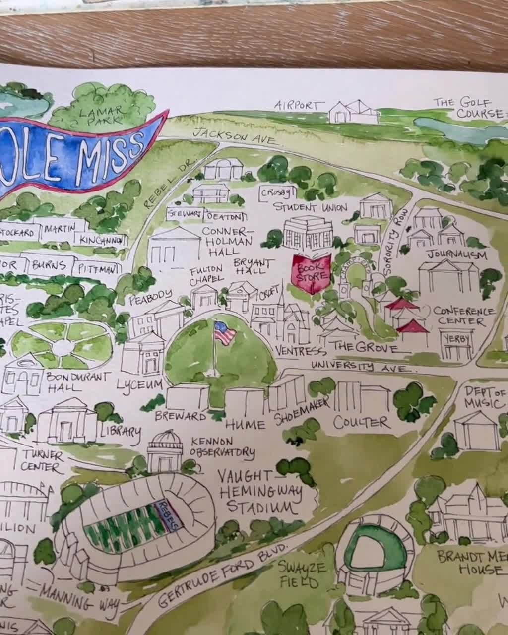 Ole Miss Oxford Campus Map Watercolor Art Print Football Etsy Israel Ole Miss Oxford Campus Map Watercolor Art Print Football Etsy Israel