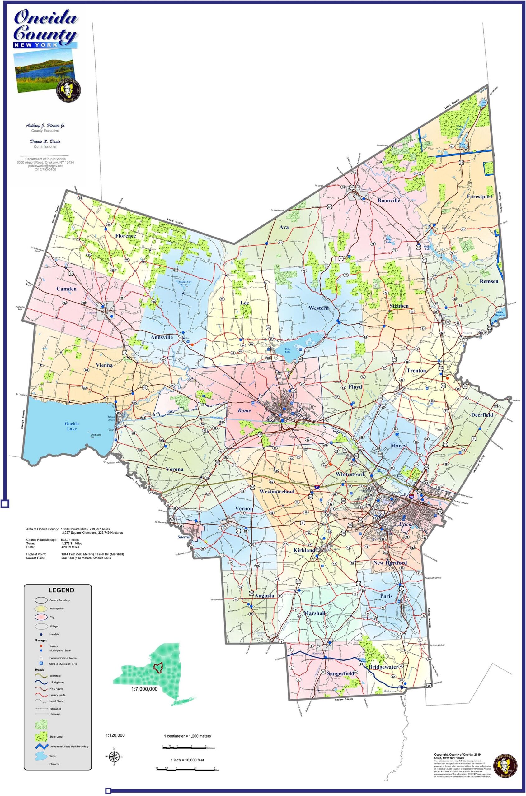 Oneida County Map Oneida County Oneida County Map Oneida County