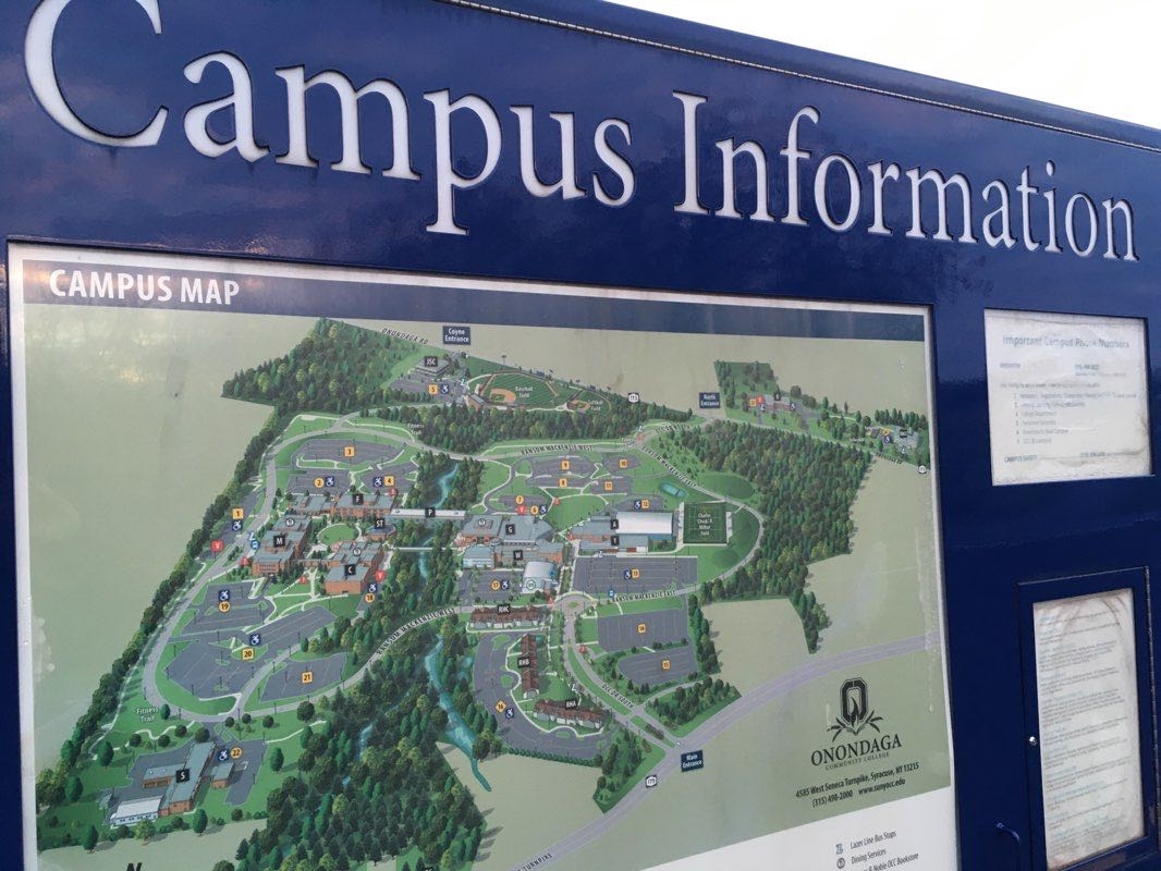 Onondaga Community College Campus In New York Walking Map Onondaga Community College Campus In New York Walking Map