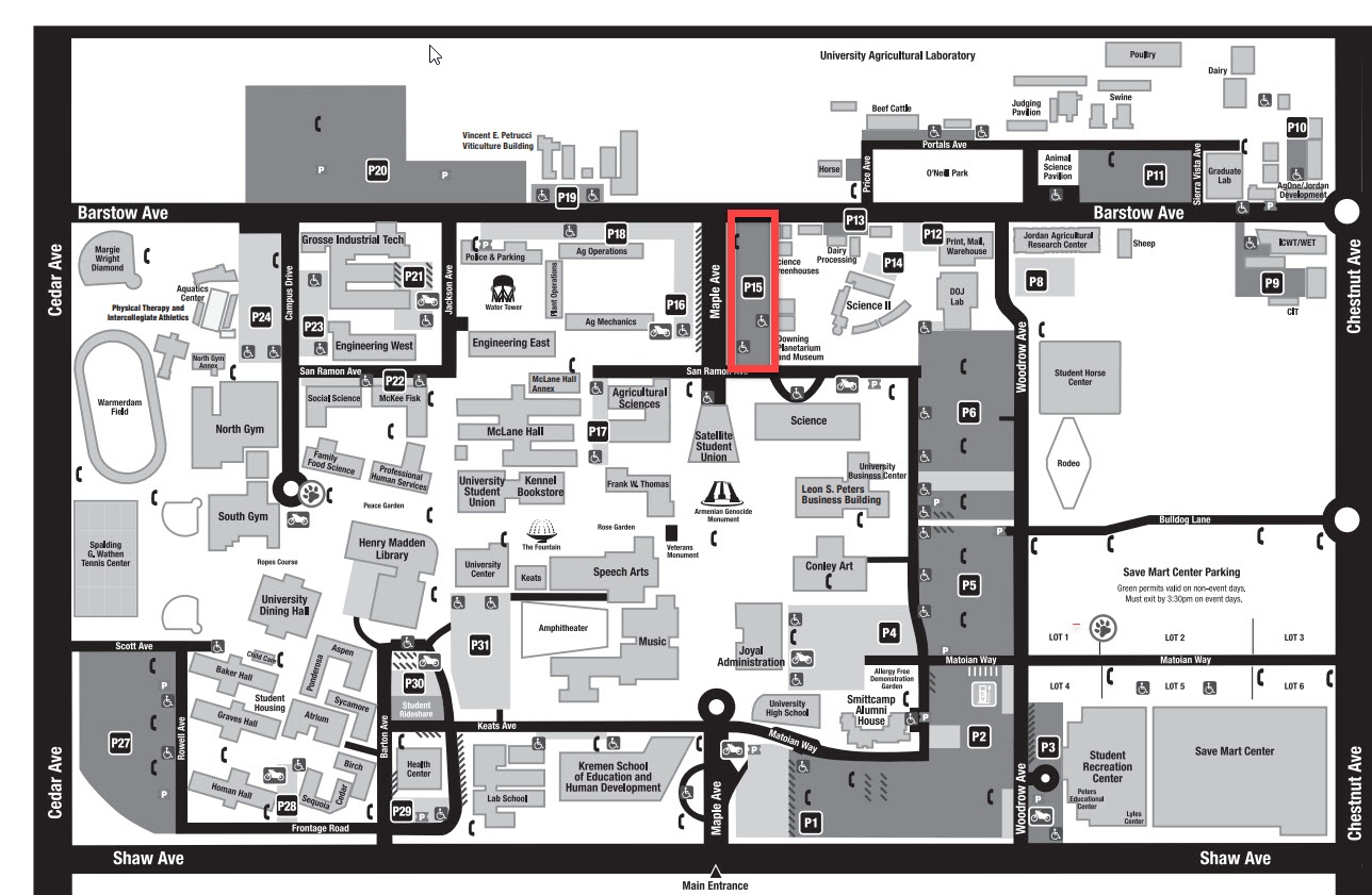 california state university fresno campus map california state university fresno campus map