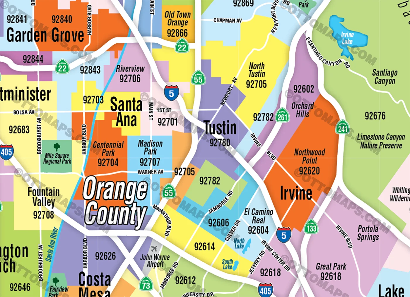 Orange County Zip Code Map Zip Codes Colorized FILES PDF And AI Otto Maps Orange County Zip Code Map Zip Codes Colorized FILES PDF And AI Otto Maps