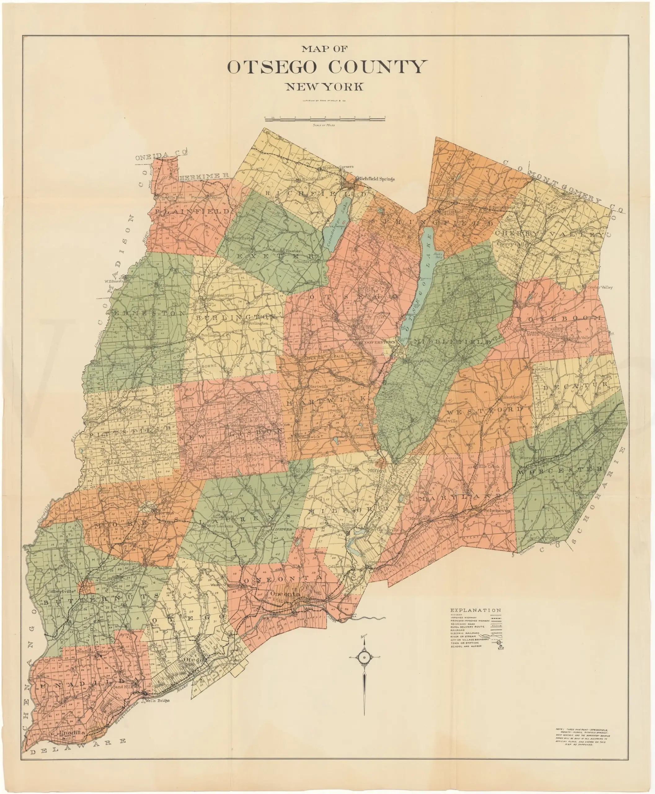 Otsego County New York Circa 1916 WardMaps LLC Otsego County New York Circa 1916 WardMaps LLC