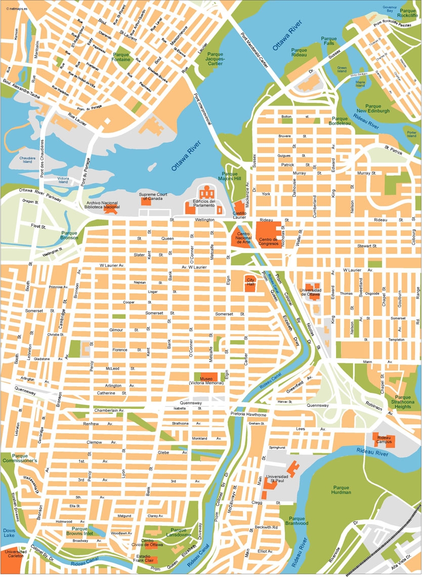Ottawa Vector Map Vector World Maps
