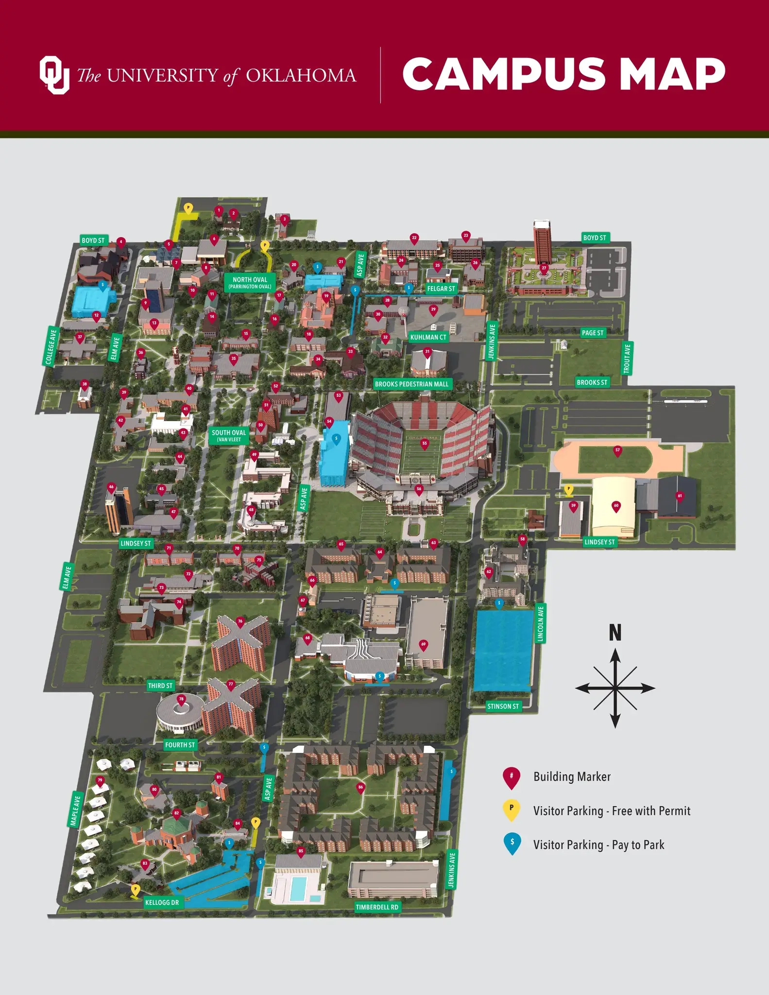 OU Campus Map Main By The University Of Oklahoma Issuu