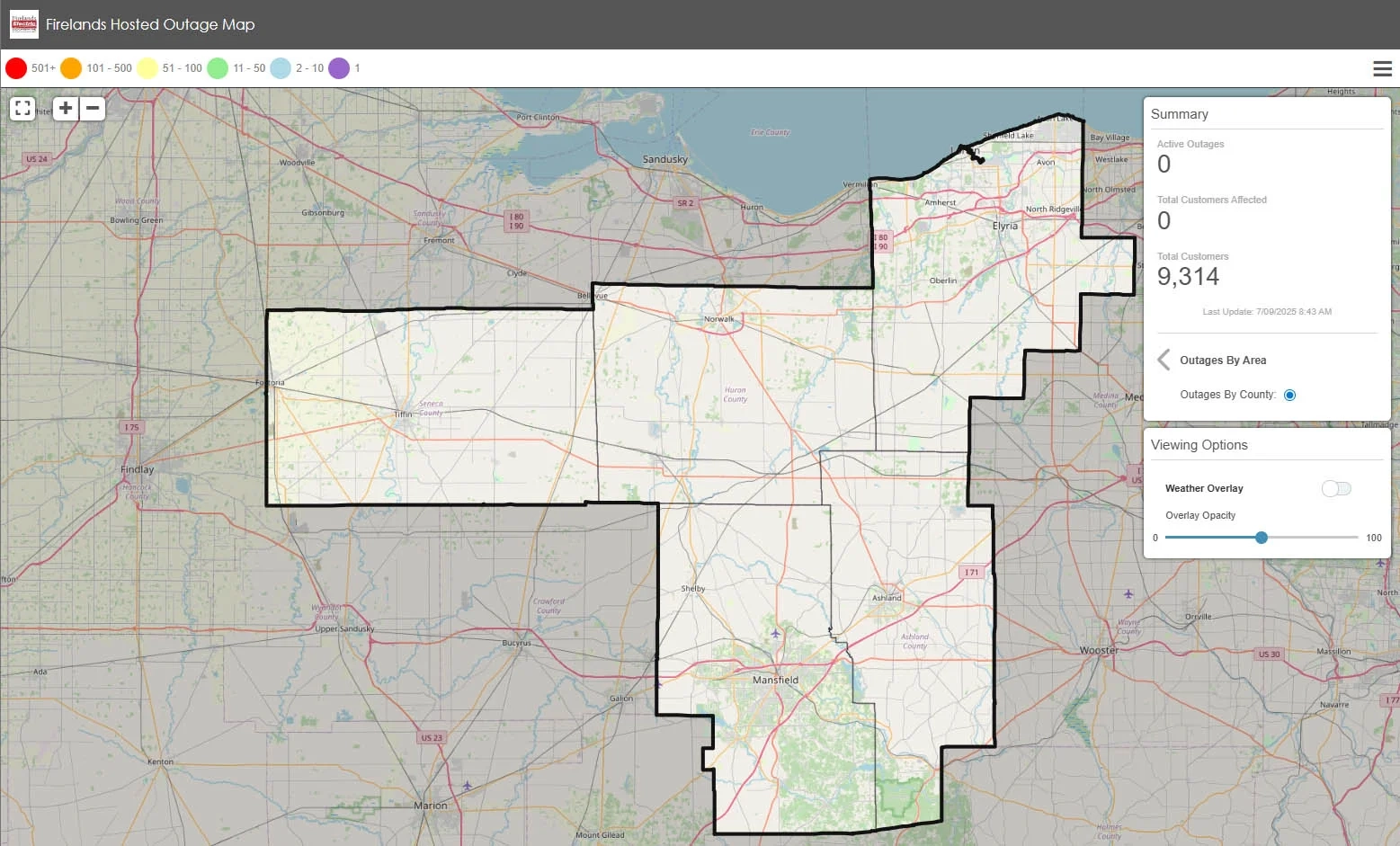 wood county electric outage map wood county electric outage map