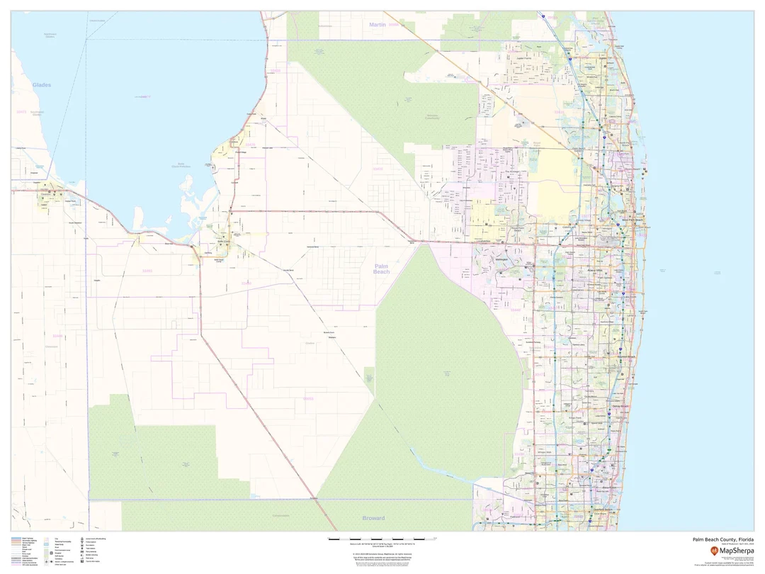 palm beach county fl map