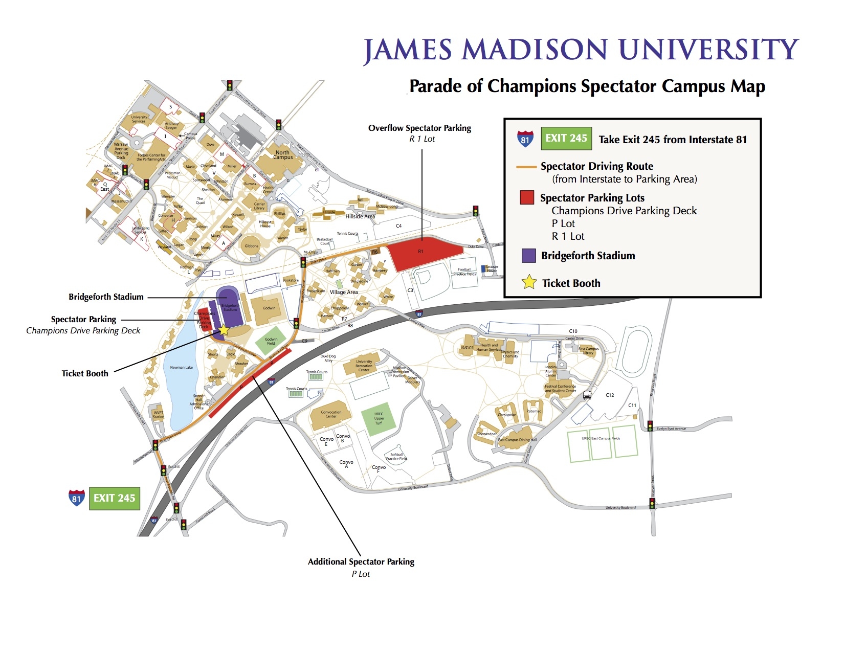 Parade Of Champions Maps And Directions JMU Parade Of Champions Maps And Directions JMU