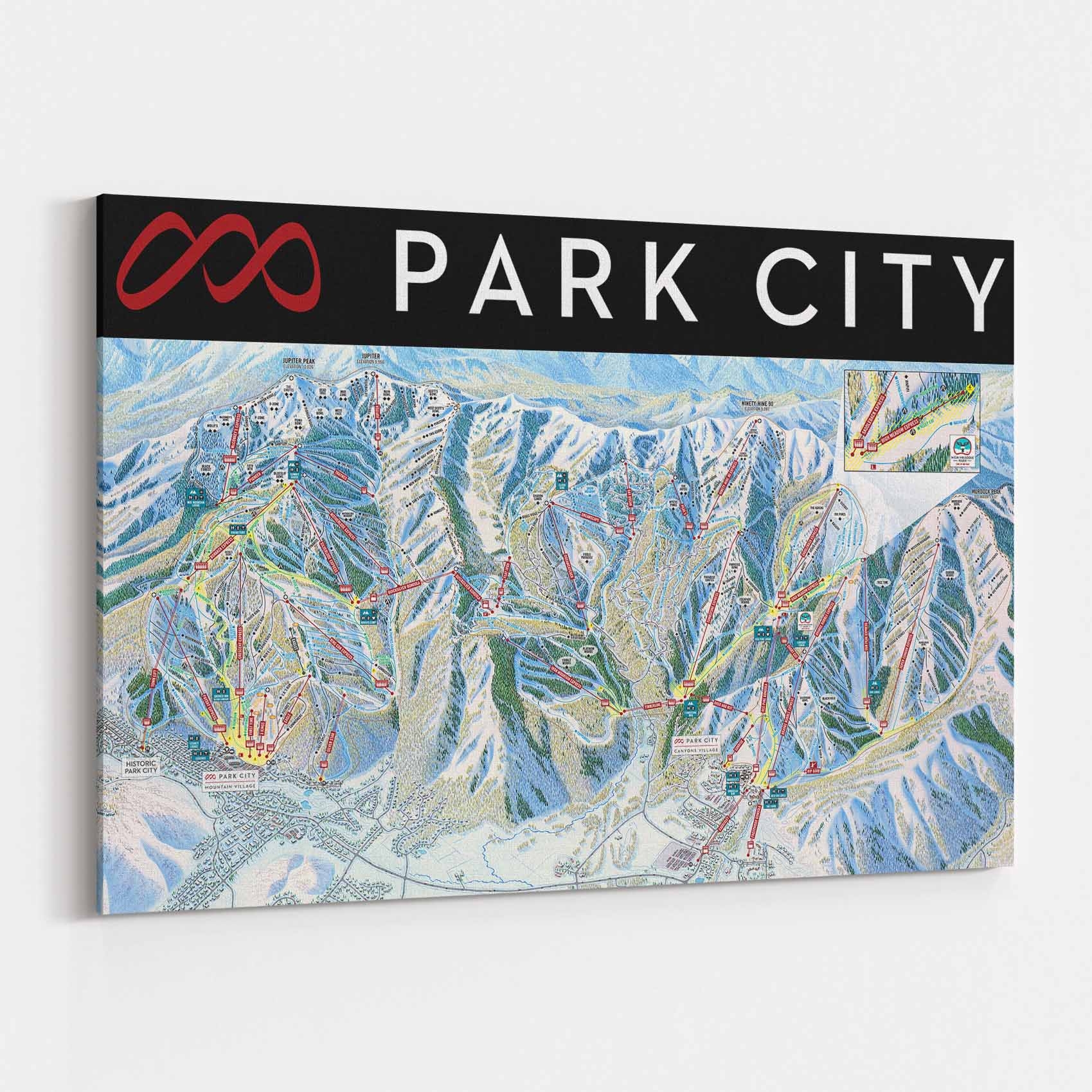 Park City Ski Resort Trail Map Poster Mtns Co Park City Ski Resort Trail Map Poster Mtns Co