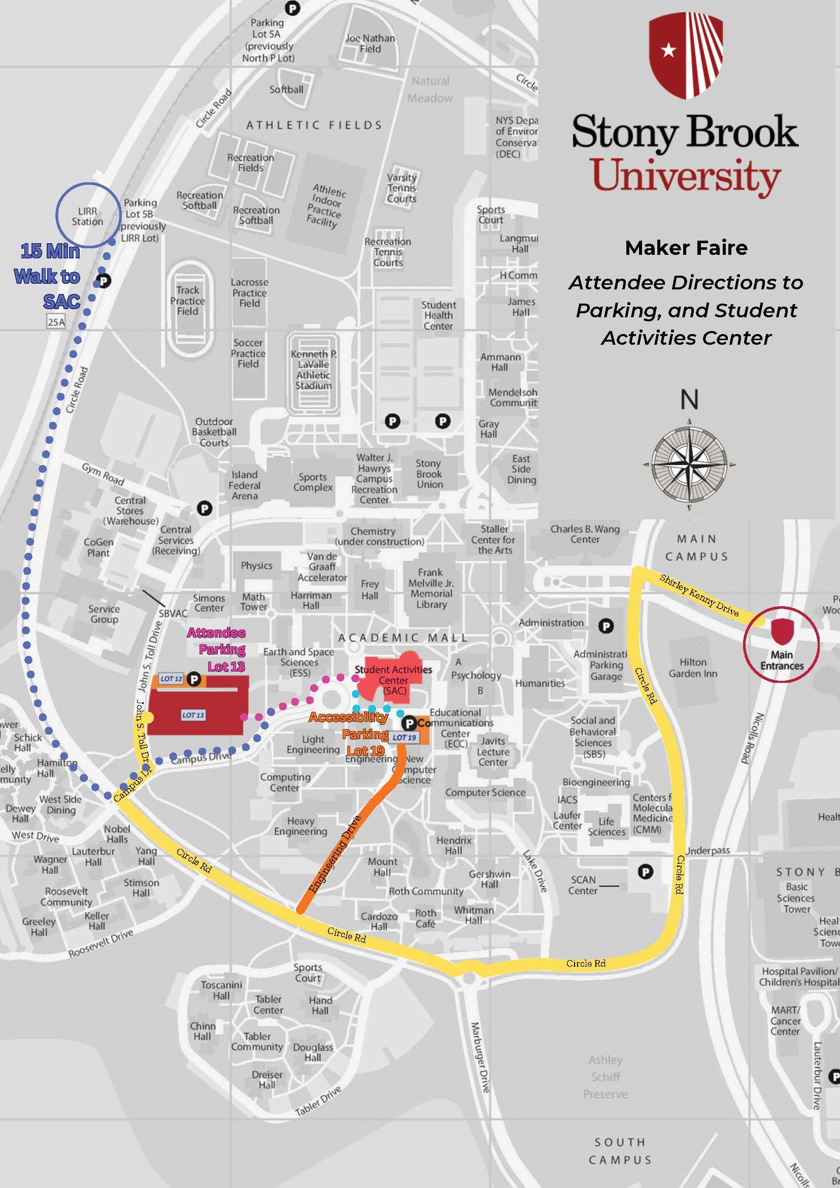 stony brook university campus map