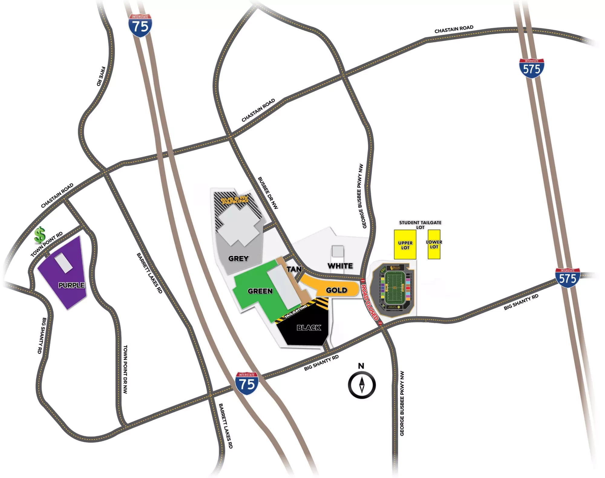 Parking Map Kennesaw State University Athletics