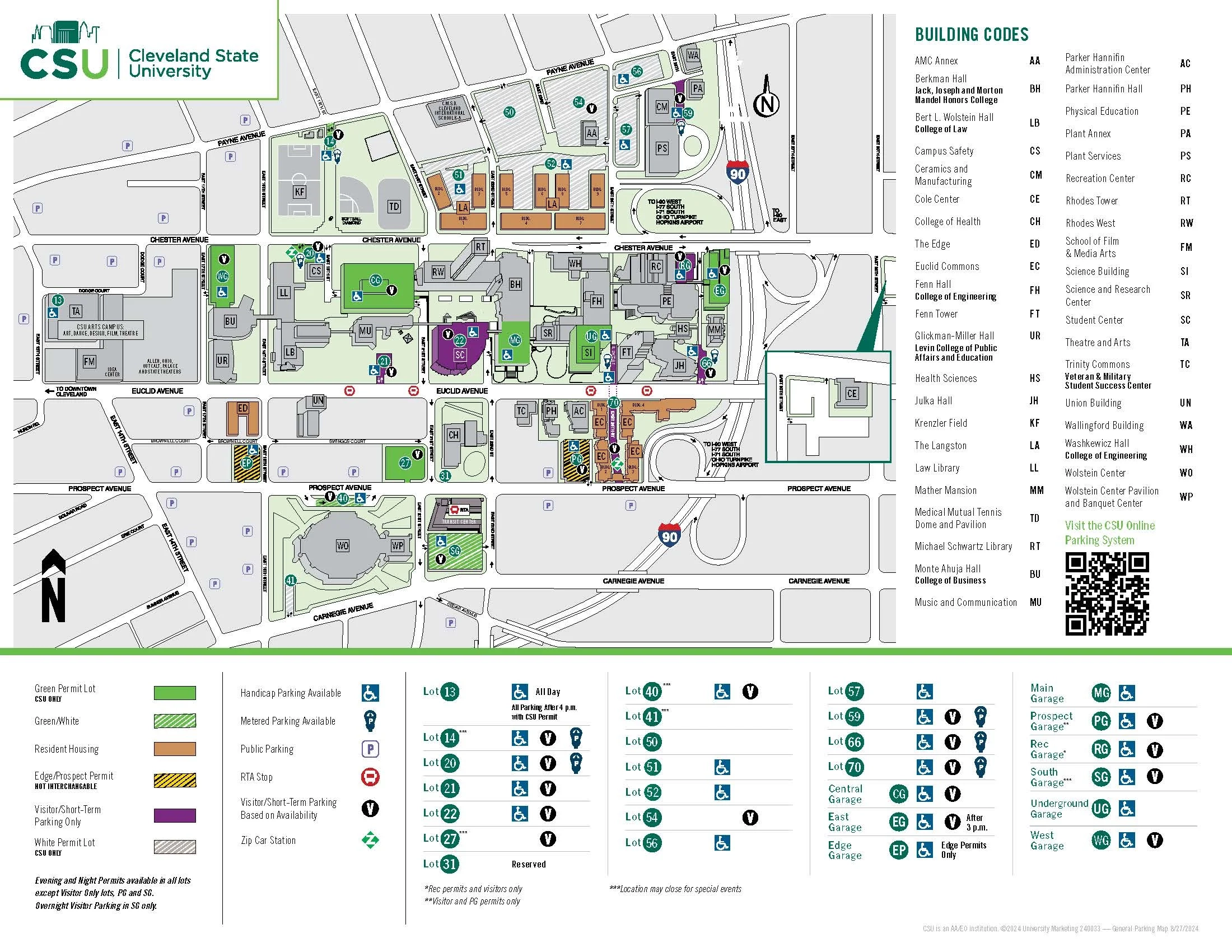 Parking Maps Cleveland State University
