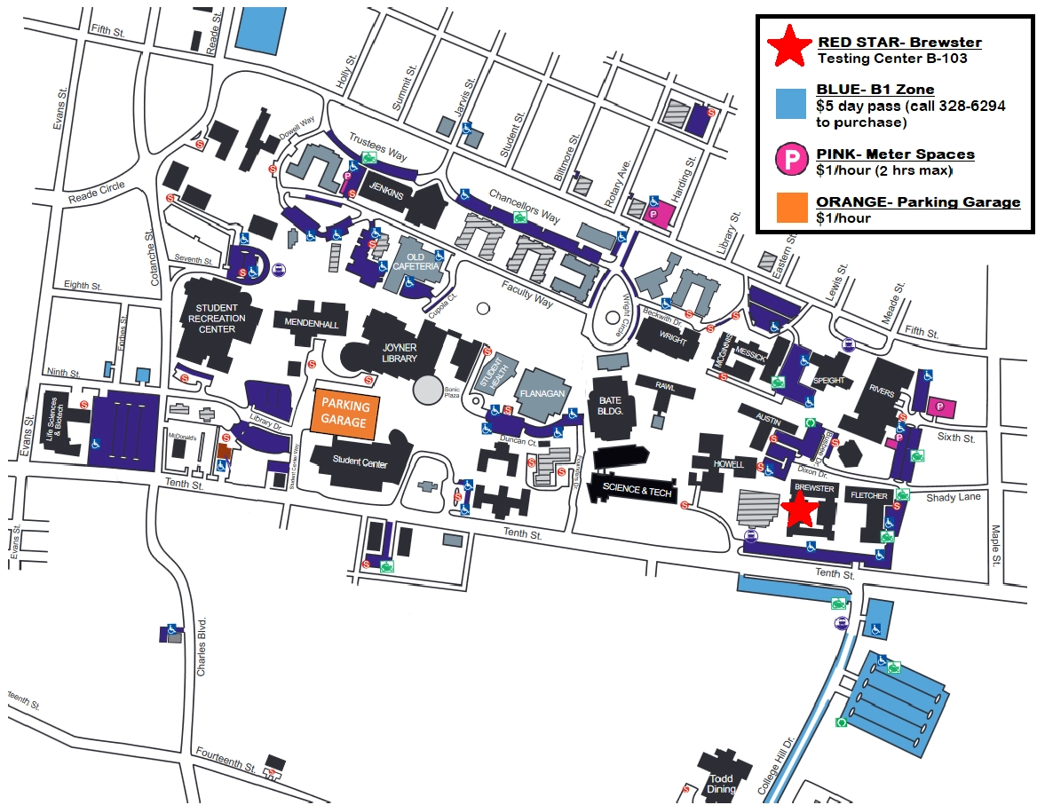Parking On Campus For Testing ECU Testing Center ECU Parking On Campus For Testing ECU Testing Center ECU