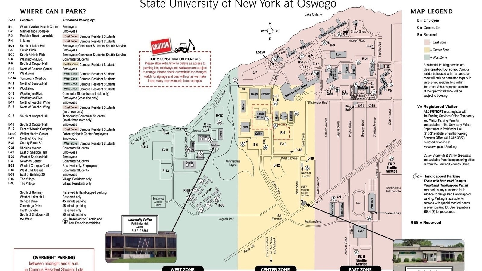 suny oswego campus map