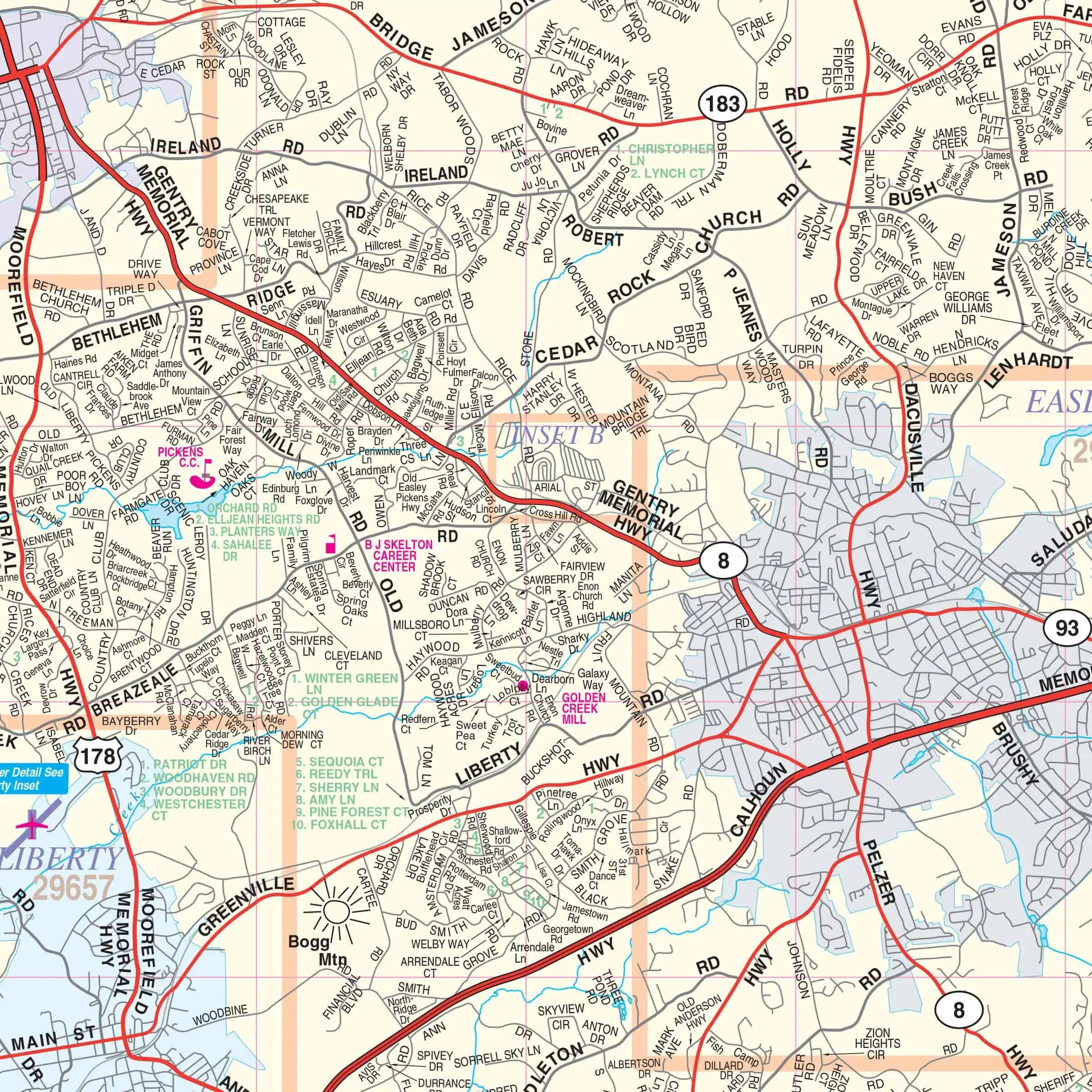 map of pickens county sc map of pickens county sc