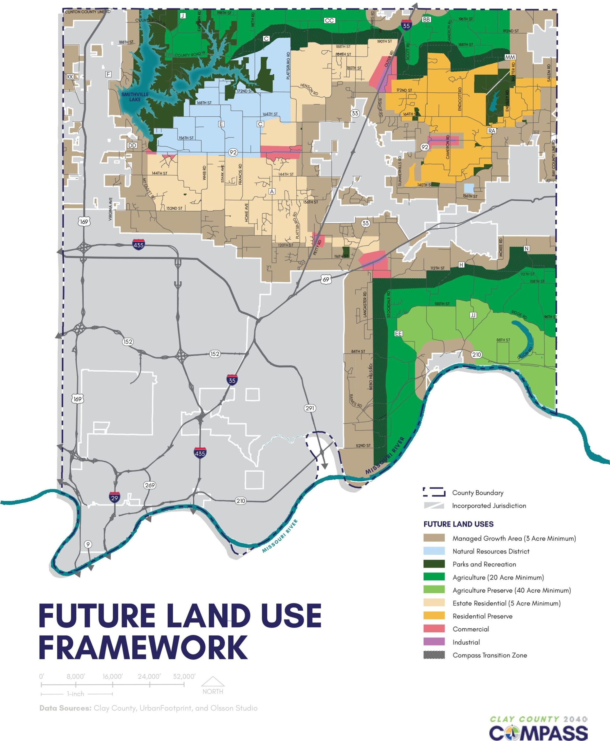 map of clay county mo